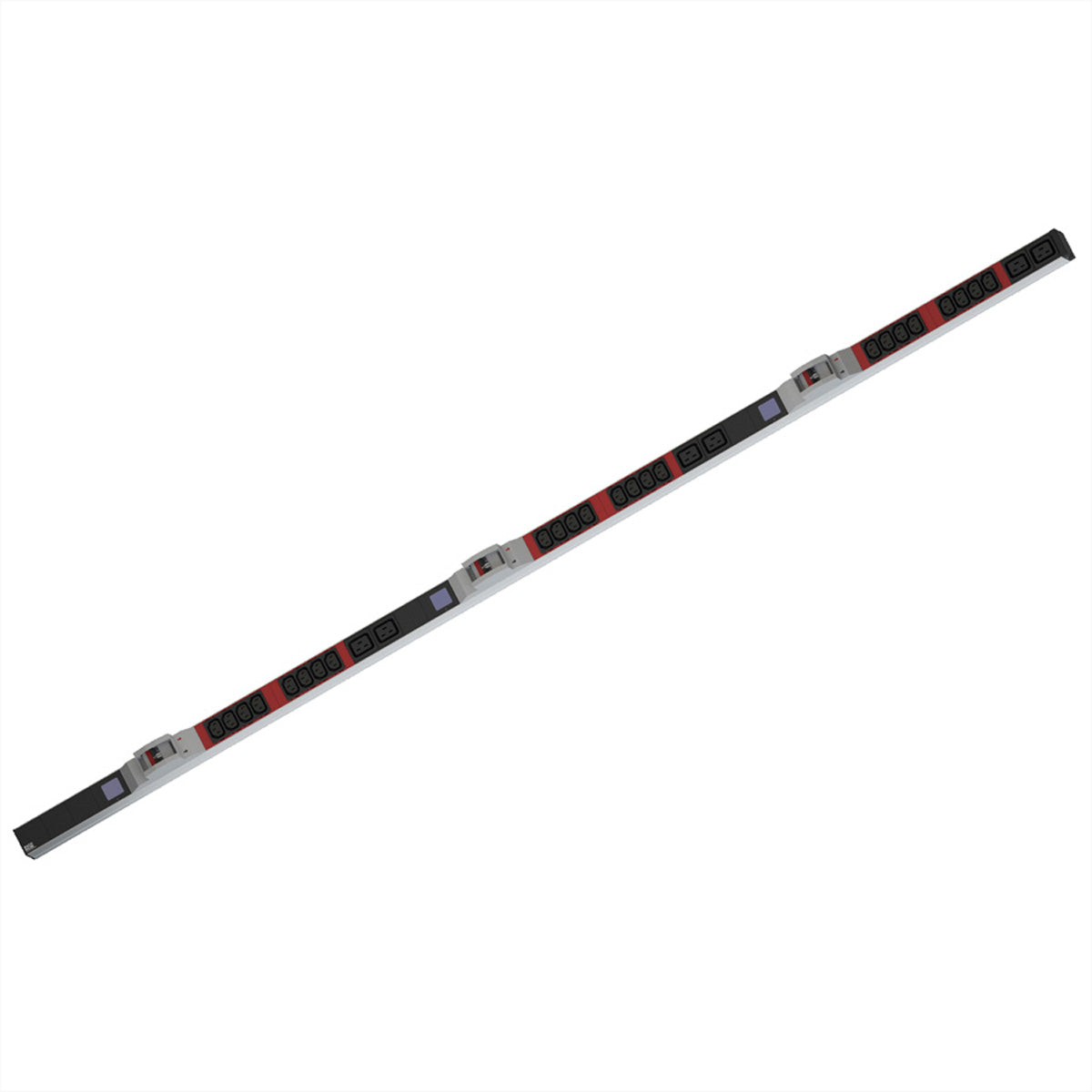 Bachmann Rack-PDU – Überwacht, Leistungsmessung, 3-ph, Rack 1U, 32 A 400 V, 24×C13 + 6×C19, IEC 60309, 3 m