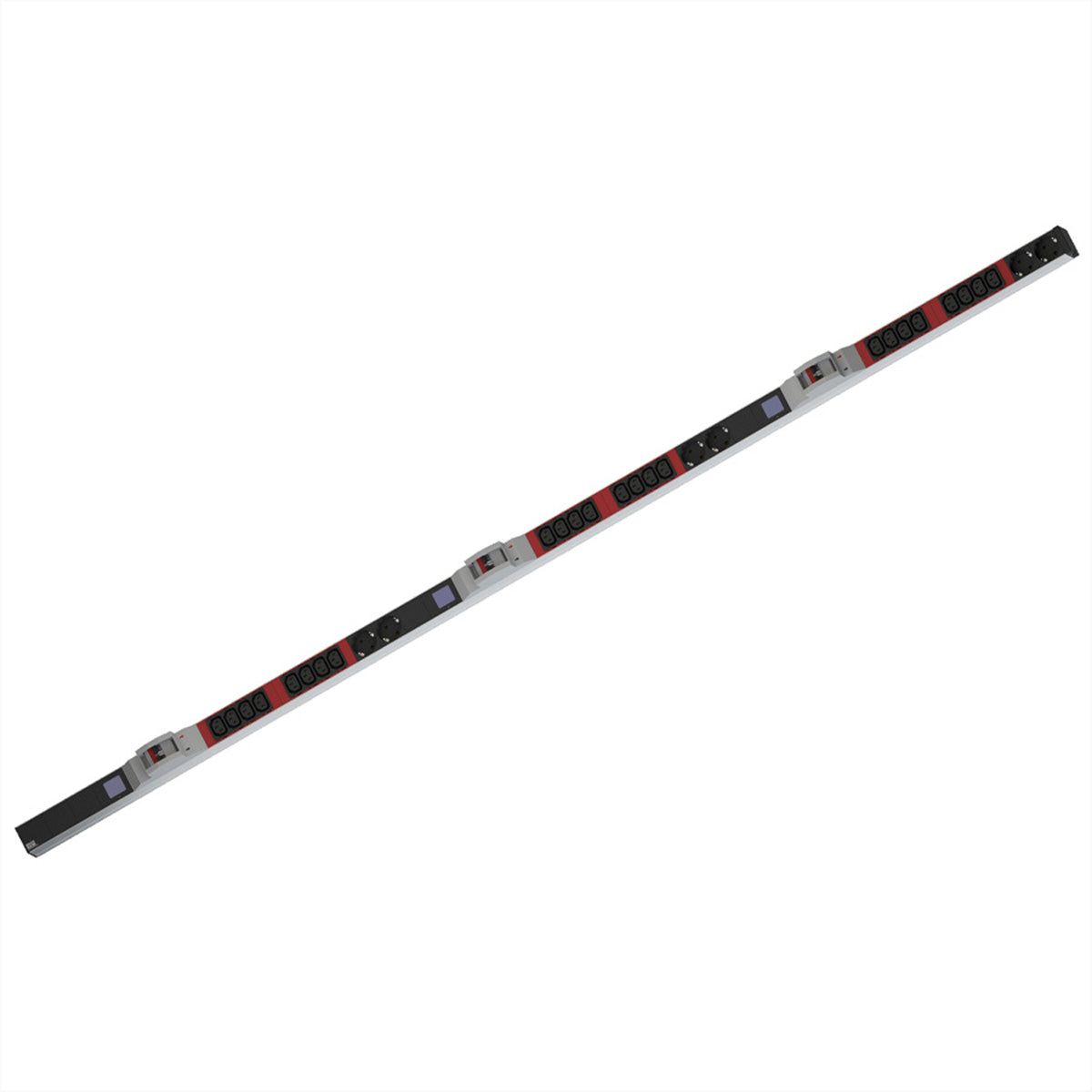 Bachmann BN0500 – Rack-PDU gemessen, 3-phasig, 24× IEC C13 + 6× Schuko (Typ F), 32 A, CEE-Stecker (rot)