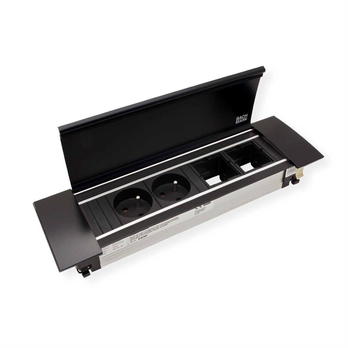 Bachmann POWER FRAME COVER Steckdosenleiste – 4-fach, schwarz