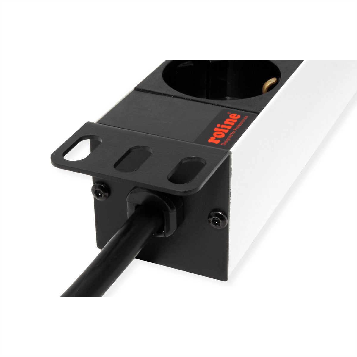 ROLINE 19" Steckdosenleiste, 9× Schuko (Typ F), ohne Schalter, 2 m, Stecker Schutzkontakt (Typ E/F)