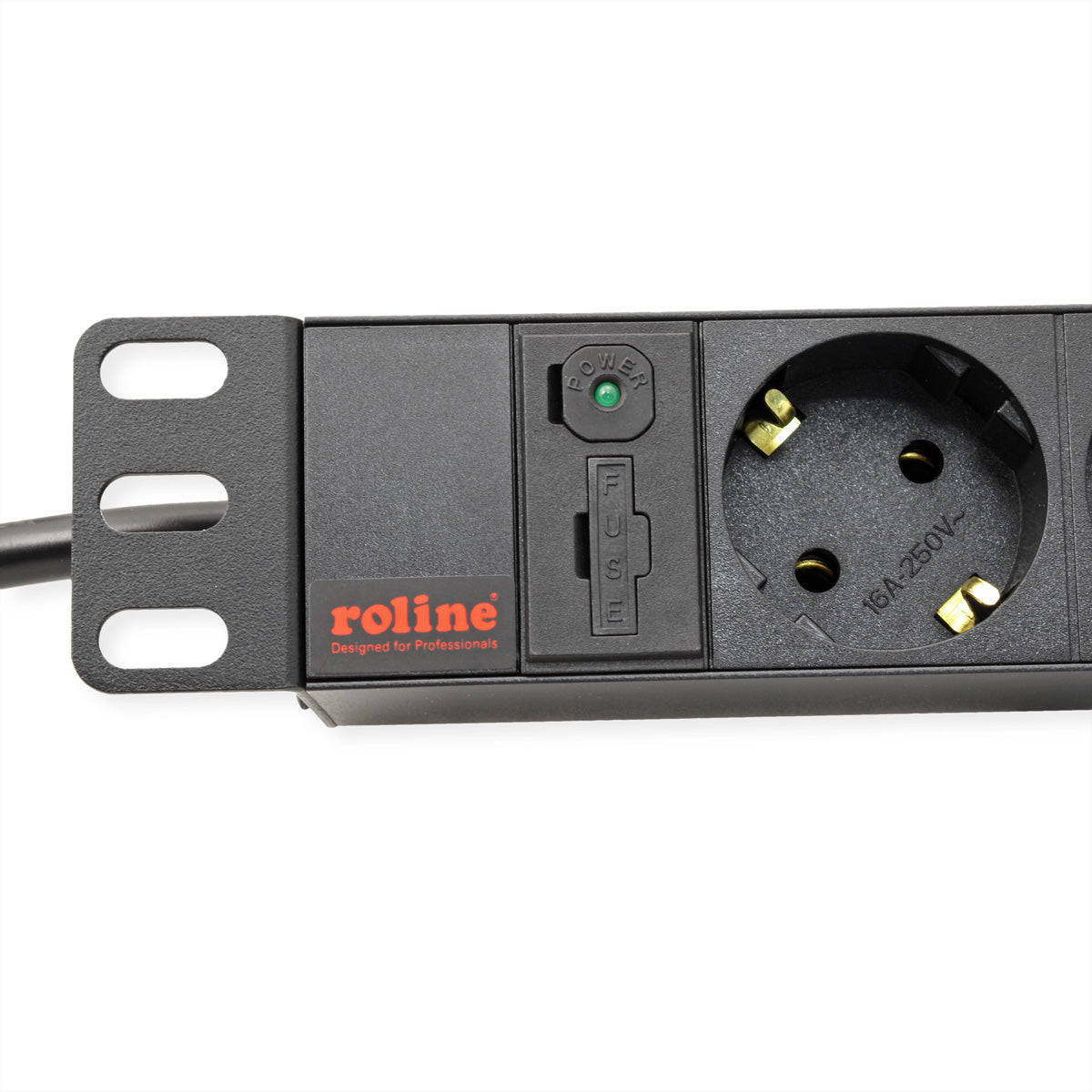 ROLINE Rack-PDU – 19" 1U, 10 A 230 V (2,3 kW), 8×T13, Eingang C14, 2 m – schwarz