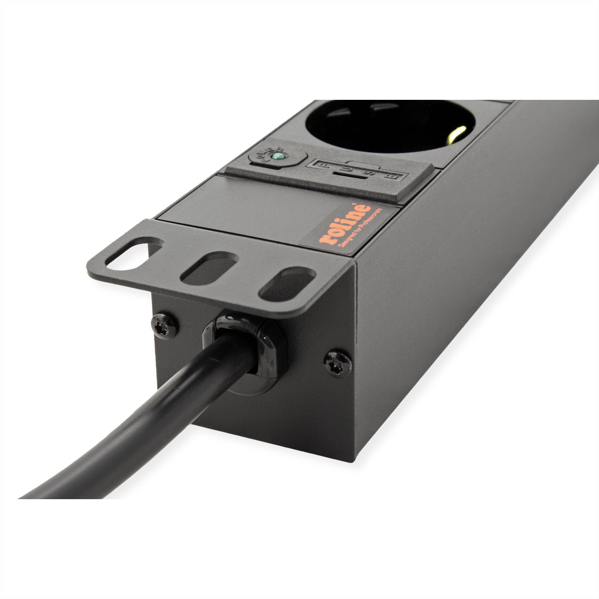 ROLINE Rack-PDU – 19" 1U, 10 A 230 V (2,3 kW), 8×T13, Eingang C14, 2 m – schwarz