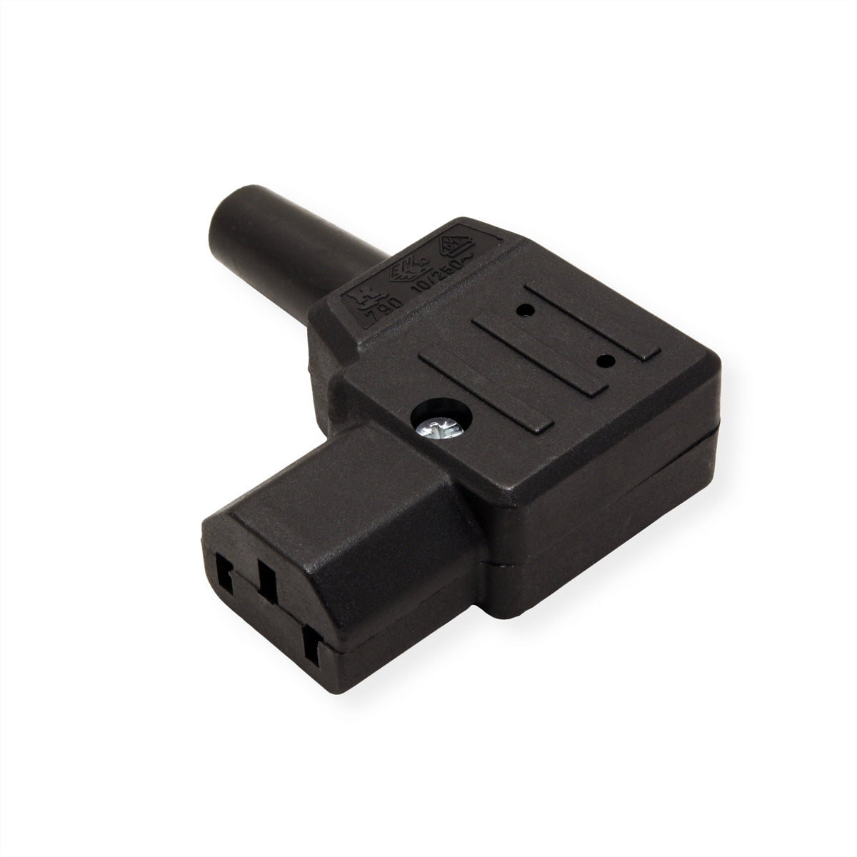 Bachmann Montagekupplung IEC320 C13, Schraubanschluss, 66×54×20 mm – Schwarz