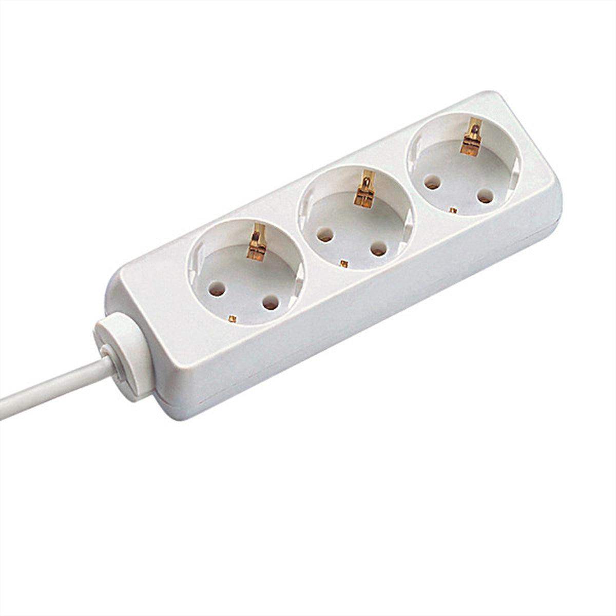 Bachmann SELLY – Steckdosenleiste, 3× T13, ohne Schalter, 1,5 m, Stecker mit Schutzkontakt (Winkelstecker)
