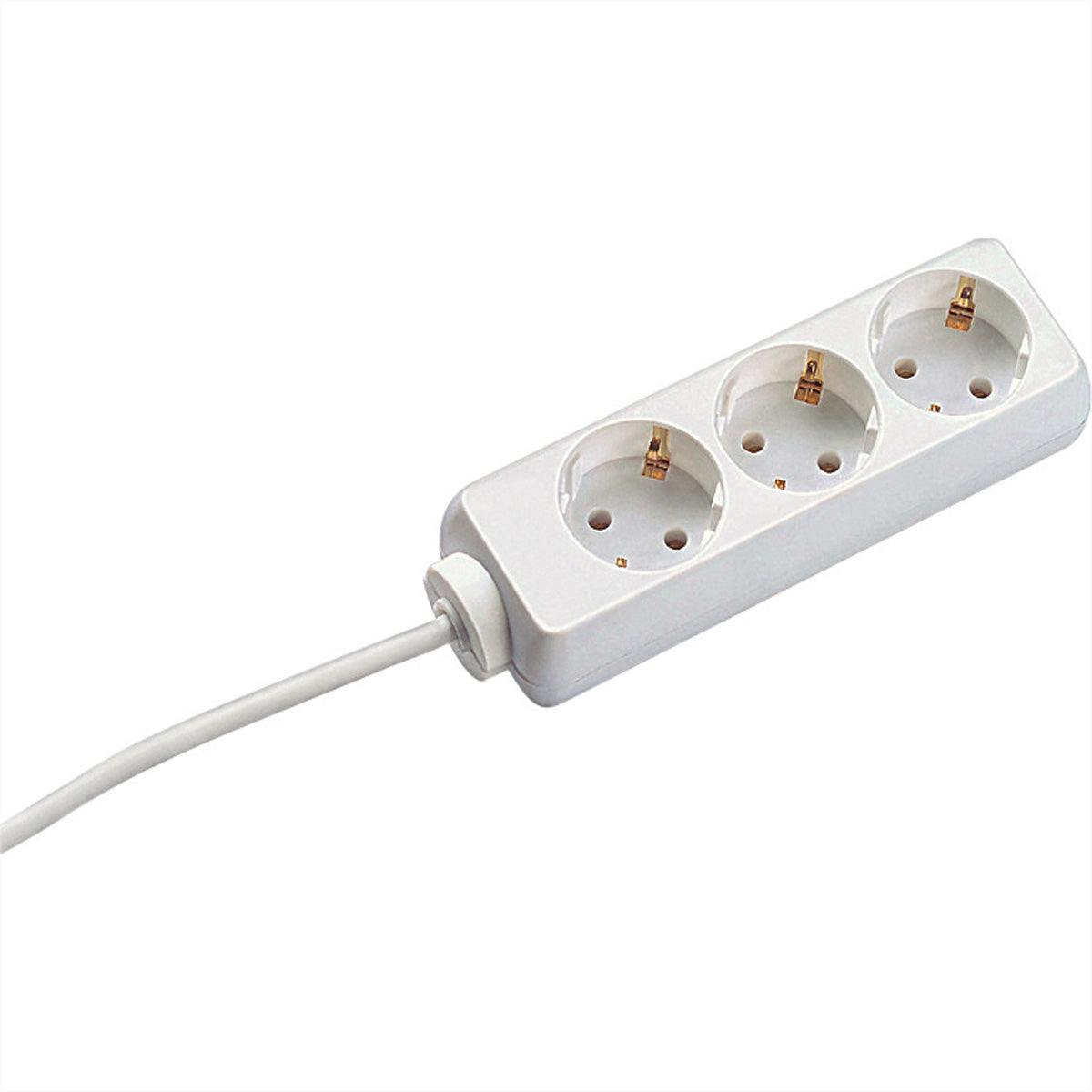 Bachmann SELLY – Steckdosenleiste, 3× T13, ohne Schalter, 1,5 m, Stecker mit Schutzkontakt (Winkelstecker)