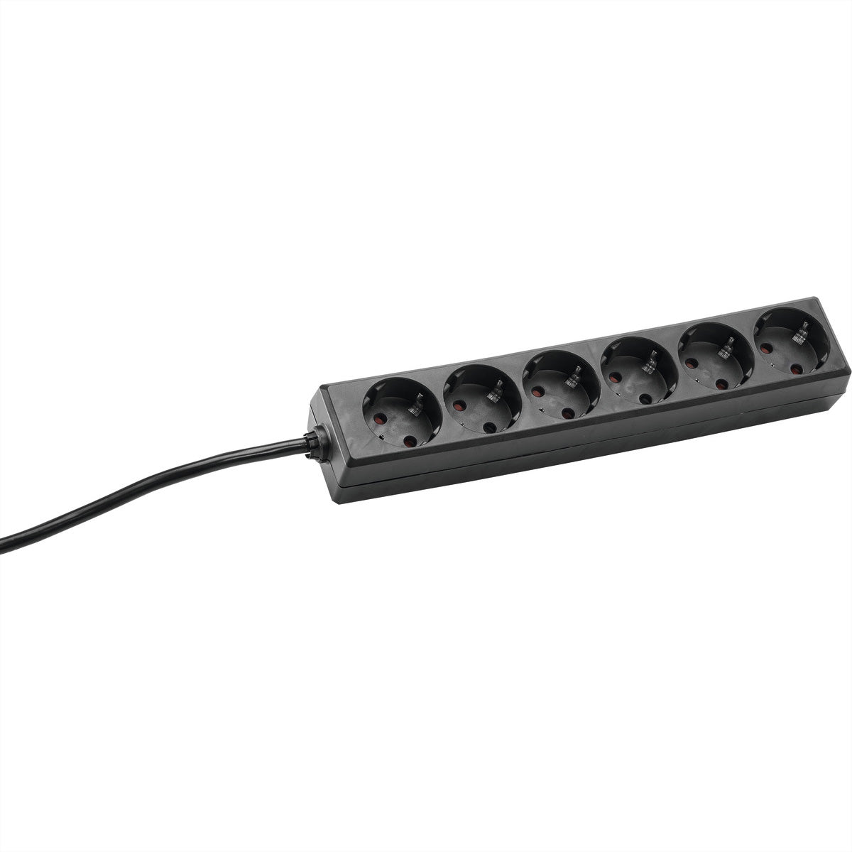 Bachmann SELLY Steckdosenleiste, 6×T13, ohne Schalter, 1,5 m – schwarz
