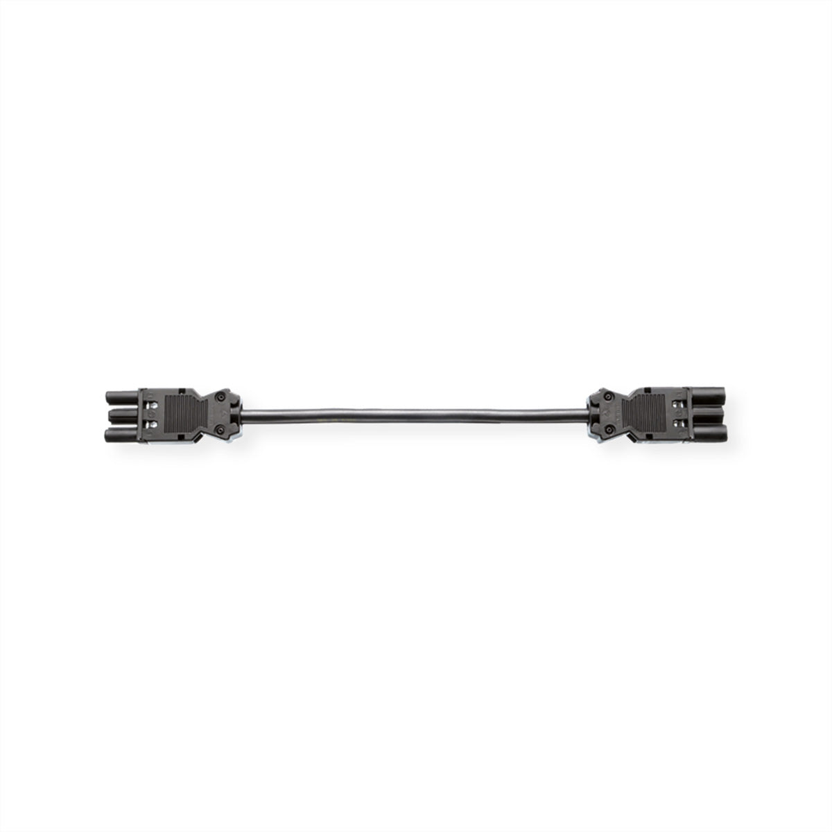 Bachmann Verlängerungskabel – Wieland GST18 (Stecker) – Wieland GST18 (Kupplung), 0,3 m, 3×1,5 mm², Schwarz
