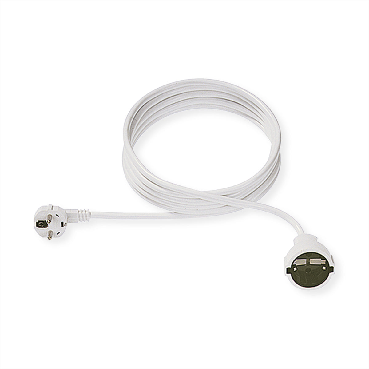 Bachmann Verlängerungskabel – Schuko (Typ E/F)–Schuko (Typ F), 7,5 m, IP20, 3×1,5 mm², weiss