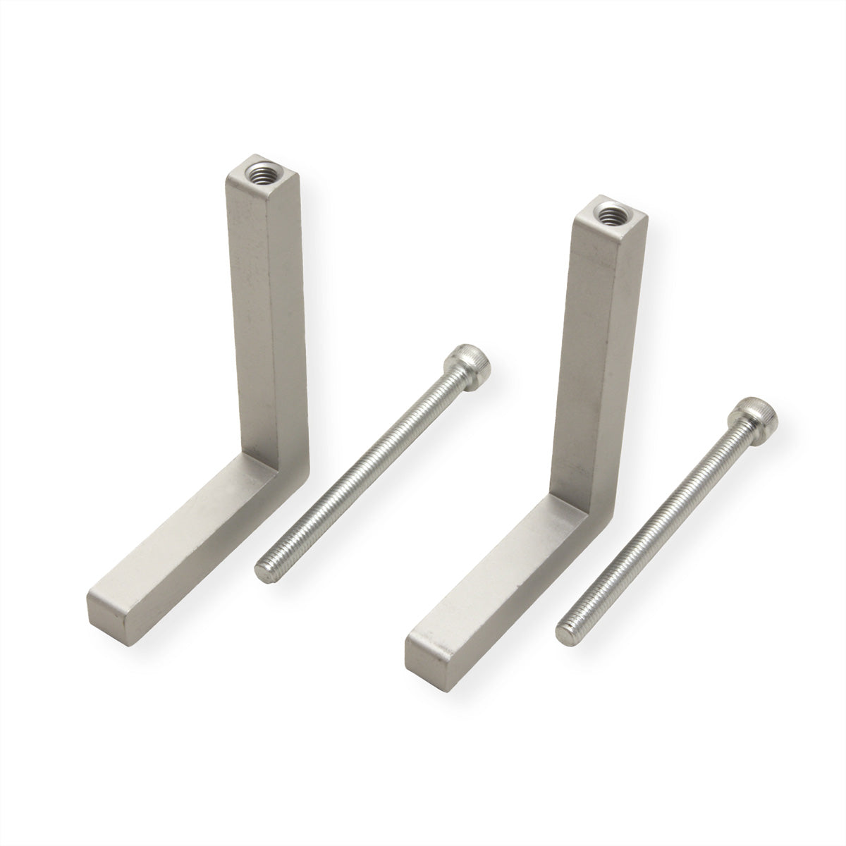 Bachmann Haltewinkel DESK – 2er-Set, Aluminium, für DESK 1, Tischplattenstärke bis 50 mm, inkl. Schrauben