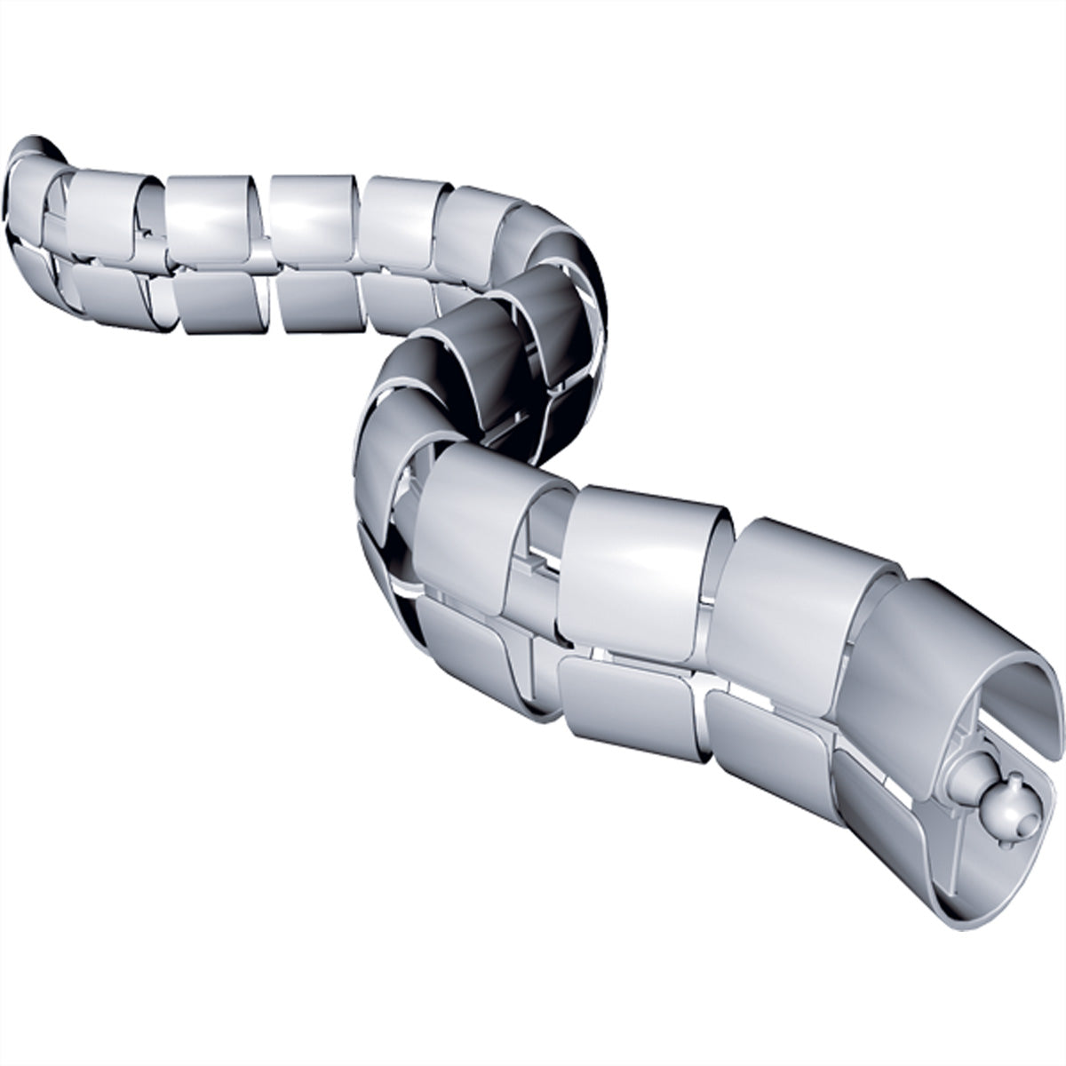 Bachmann Premium Kabelschlange – 0,055 m – 0,75 m – Polypropylen – Silber, Tischbefestigung