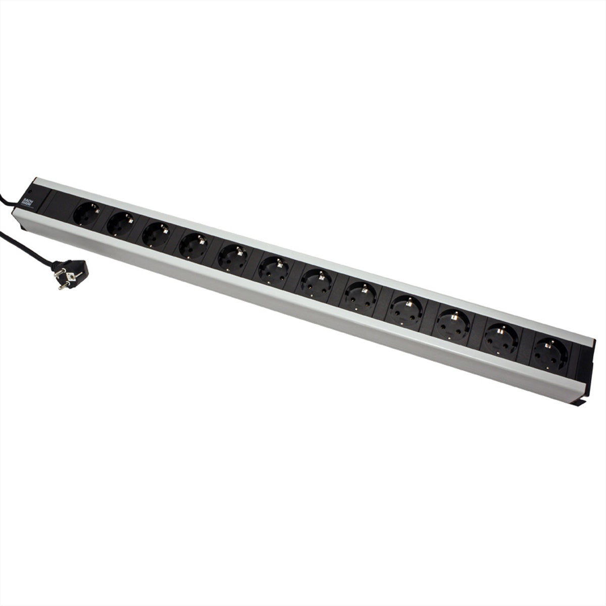 Bachmann Handwerkerleiste, 12× Schuko (Typ F), 2 m, Stecker mit Schutzkontakt (Winkel), IP20