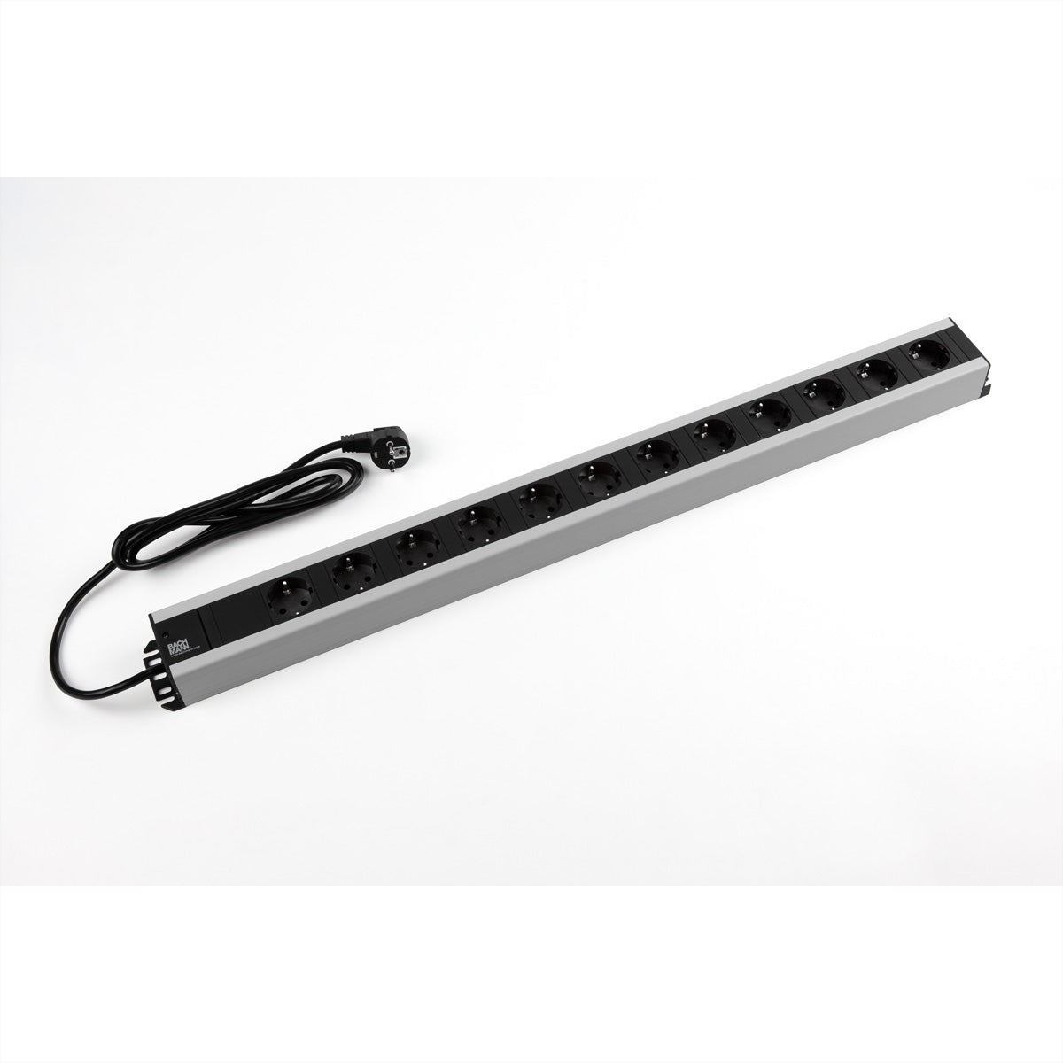 Bachmann Handwerkerleiste, 12× Schuko (Typ F), 2 m, Stecker mit Schutzkontakt (Winkel), IP20