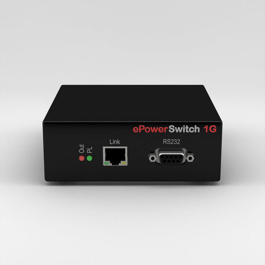Neol ePowerSwitch 1 Guard – IP-Steckdosenleiste, 2000 W, 1× IEC C13, Stecker IEC C14, mit IP-Schalter, schwarz