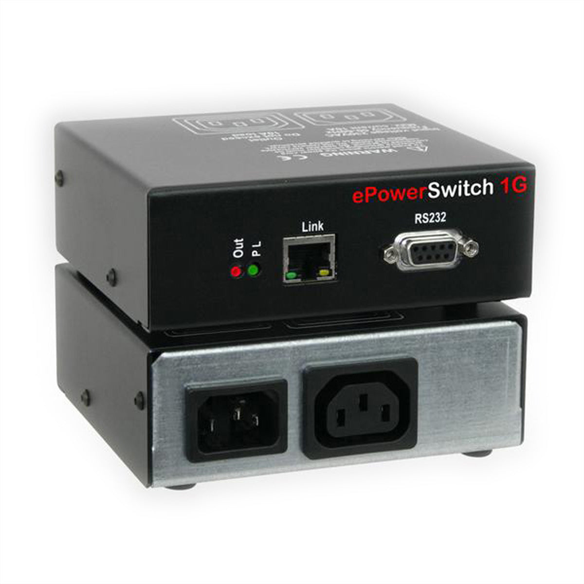 Neol ePowerSwitch 1 Guard – IP-Steckdosenleiste, 2000 W, 1× IEC C13, Stecker IEC C14, mit IP-Schalter, schwarz