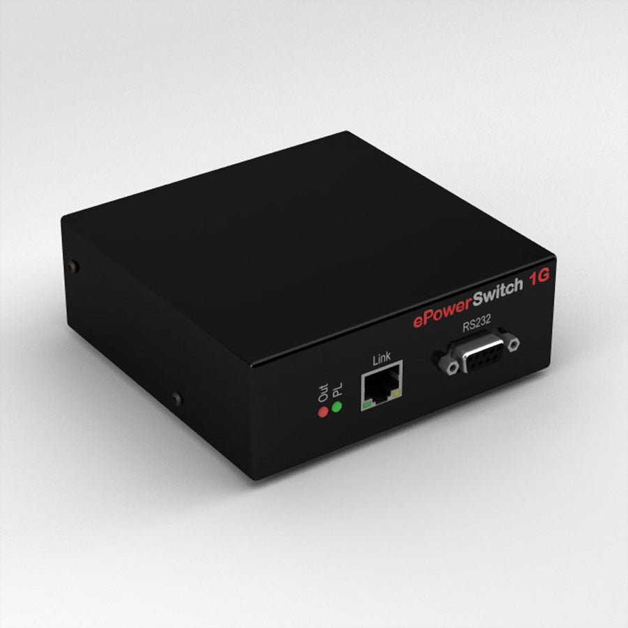 Neol ePowerSwitch 1 Guard – IP-Steckdosenleiste, 2000 W, 1× IEC C13, Stecker IEC C14, mit IP-Schalter, schwarz