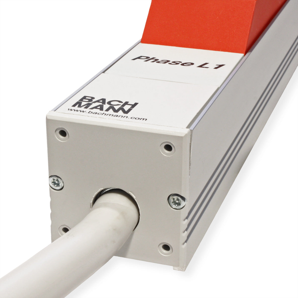 Bachmann Rack-PDU Basic 0U vertikal, 3-phasig 10,8 kW, 36×C13, Eingang CEE32A 3L+N+PE rot, 3 m – Aluminium