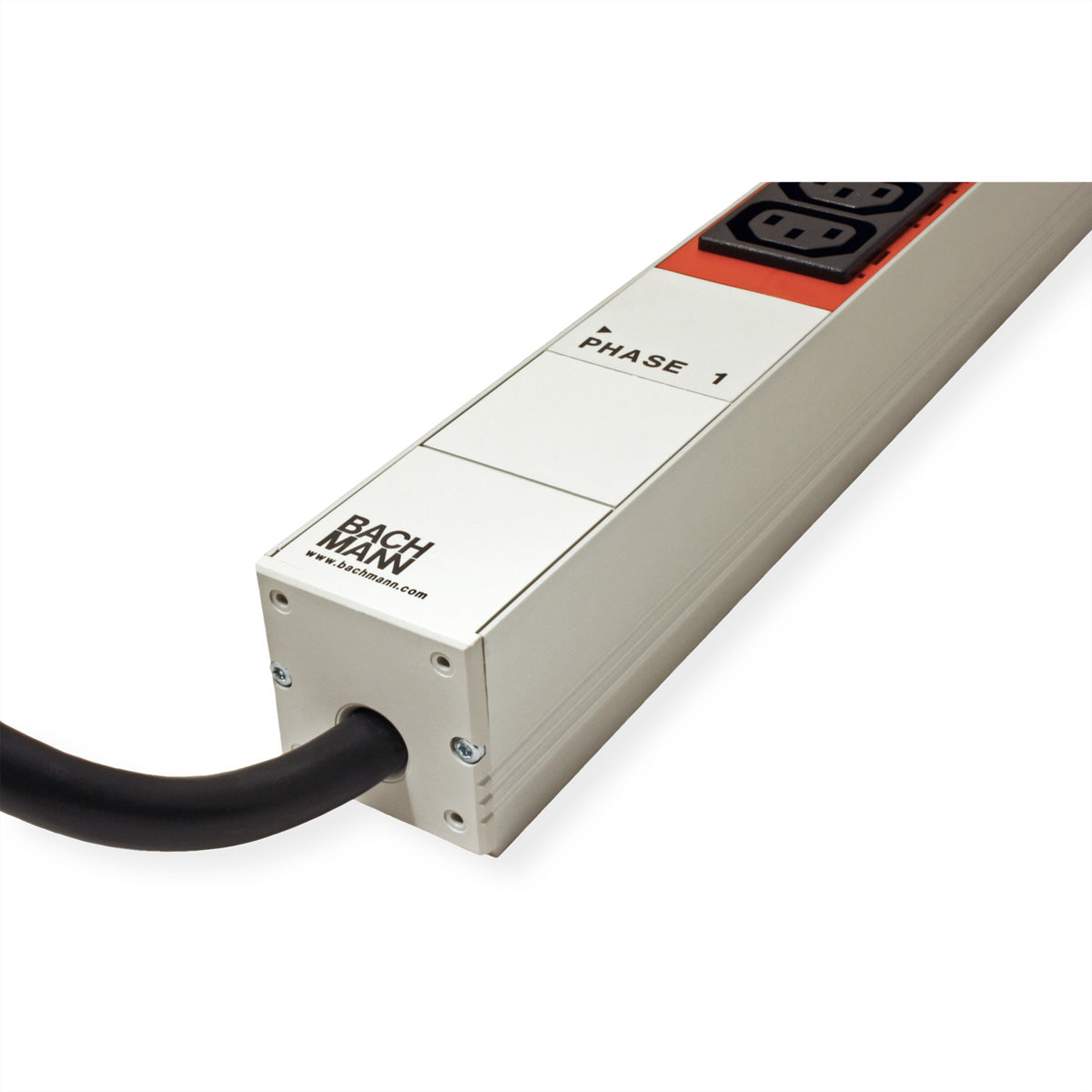 Bachmann Rack-PDU – Standard, 3-phasig, Senkrecht 1U, 16 A 400 V, 18×C13, CEE 3L+N+PE 16 A, 3 m