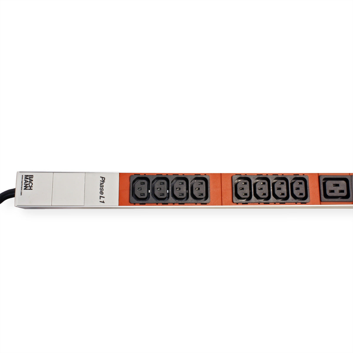 Bachmann Rack-PDU – Standard, 3-phasig, 1U-Rack, 16 A 400 V, 24×C13 + 4×C19, CEE 3×16A, 3 m