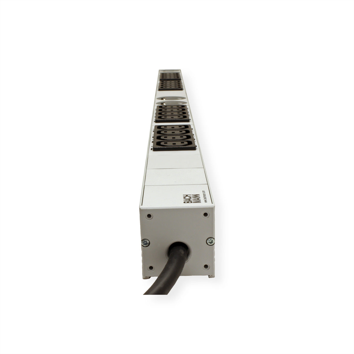 Bachmann IT PDU ALU – Rack-PDU, einphasig, 16× IEC C13 + 4× Schuko (Typ F), 16 A, Stecker IEC 60309 16 A (blau)