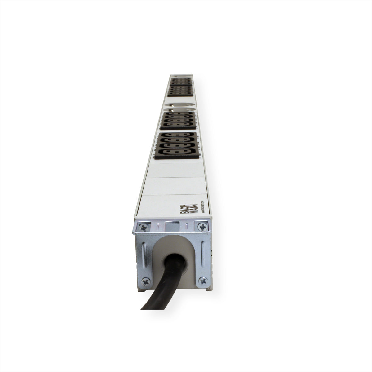 Bachmann IT PDU ALU – Rack-PDU, einphasig, 16× IEC C13 + 4× Schuko (Typ F), 16 A, Stecker IEC 60309 16 A (blau)
