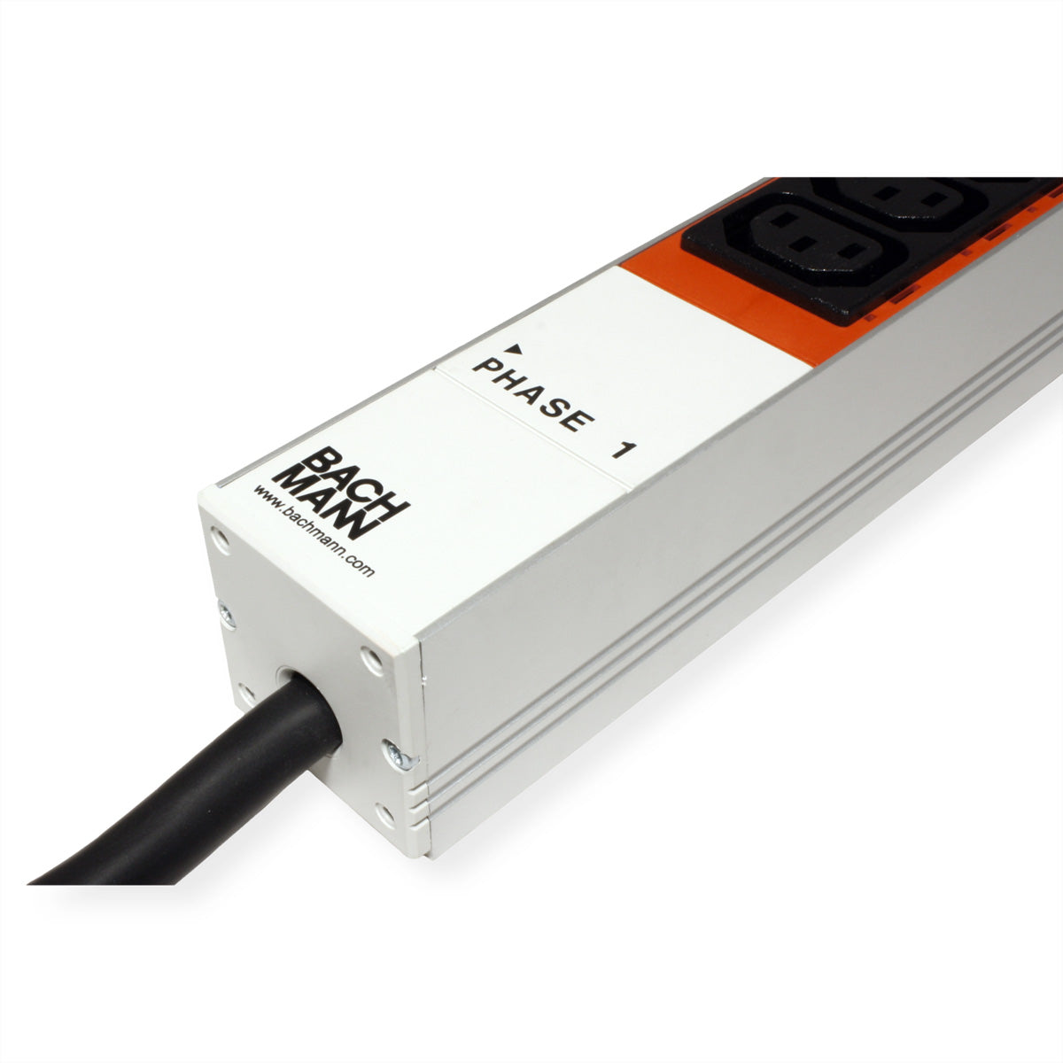 Bachmann Rack-PDU Basic, 3-phasig, 18× IEC C13 + 3× IEC C19, 16 A, Stecker CEE 3L+N+PE, 1U vertikal