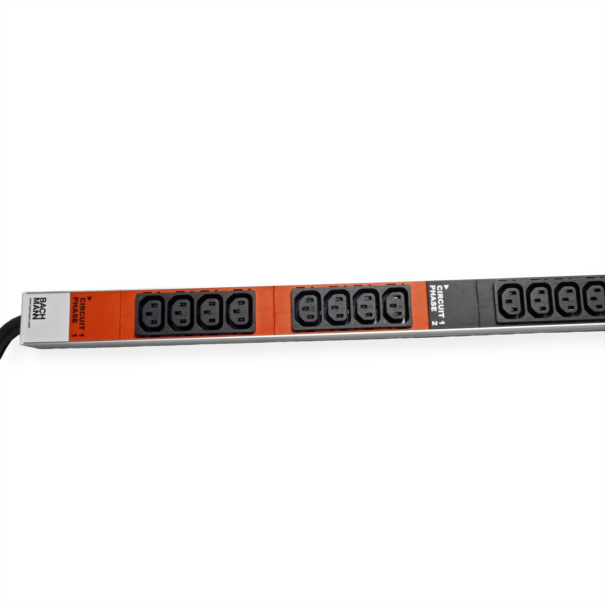 Bachmann Rack-PDU Basic, 3-phasig, 48× IEC C13, 16 A, Stecker Aderendhülsen, 0U vertikal