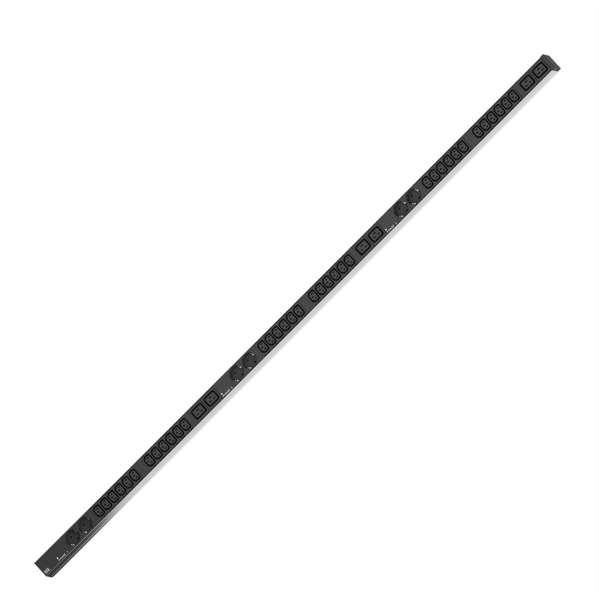 Bachmann Rack-PDU – 1U vertikal, 36× IEC C13, 6× IEC C19, CEE 16 A rot, 400 V/16 A, 3-phasig, 3 m