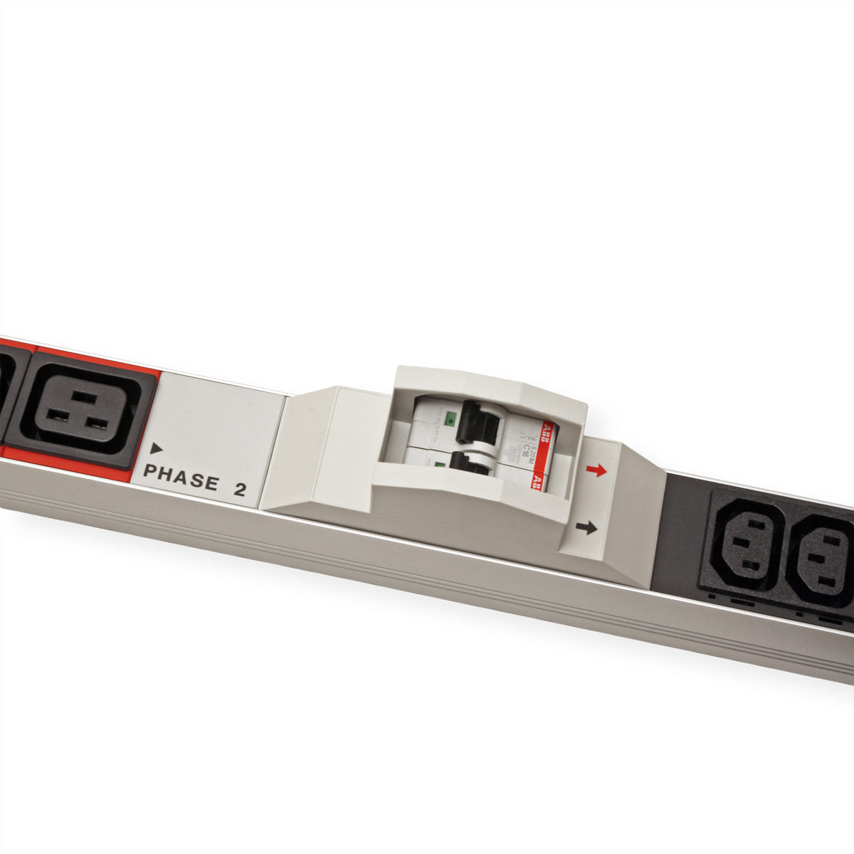 Bachmann Rack-PDU Basic, 3-phasig, 36× IEC C13 + 6× IEC C19, 32 A, CEE32A Stecker, 1U vertikal, 10,8 kW