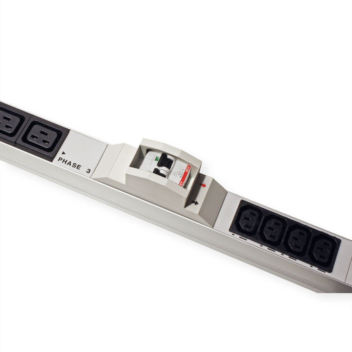 Bachmann Rack-PDU Basic, 3-phasig, 36× IEC C13 + 6× IEC C19, 32 A, CEE32A Stecker, 1U vertikal, 10,8 kW