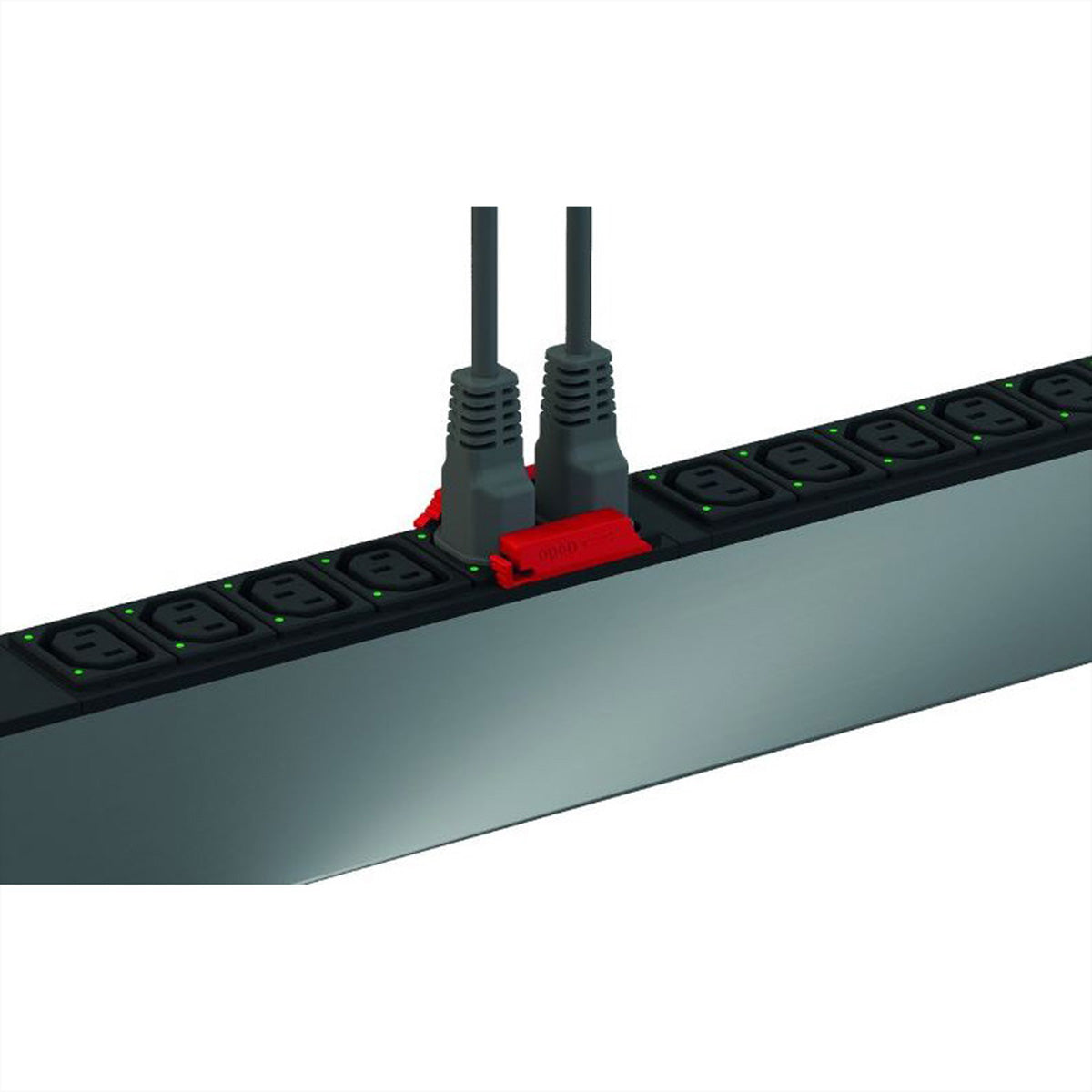 Bachmann Rack-PDU Basic 19" 1U, einphasig 3,6 kW, 12×C13, Eingang Schutzkontakt (CEE 7/7), 2 m