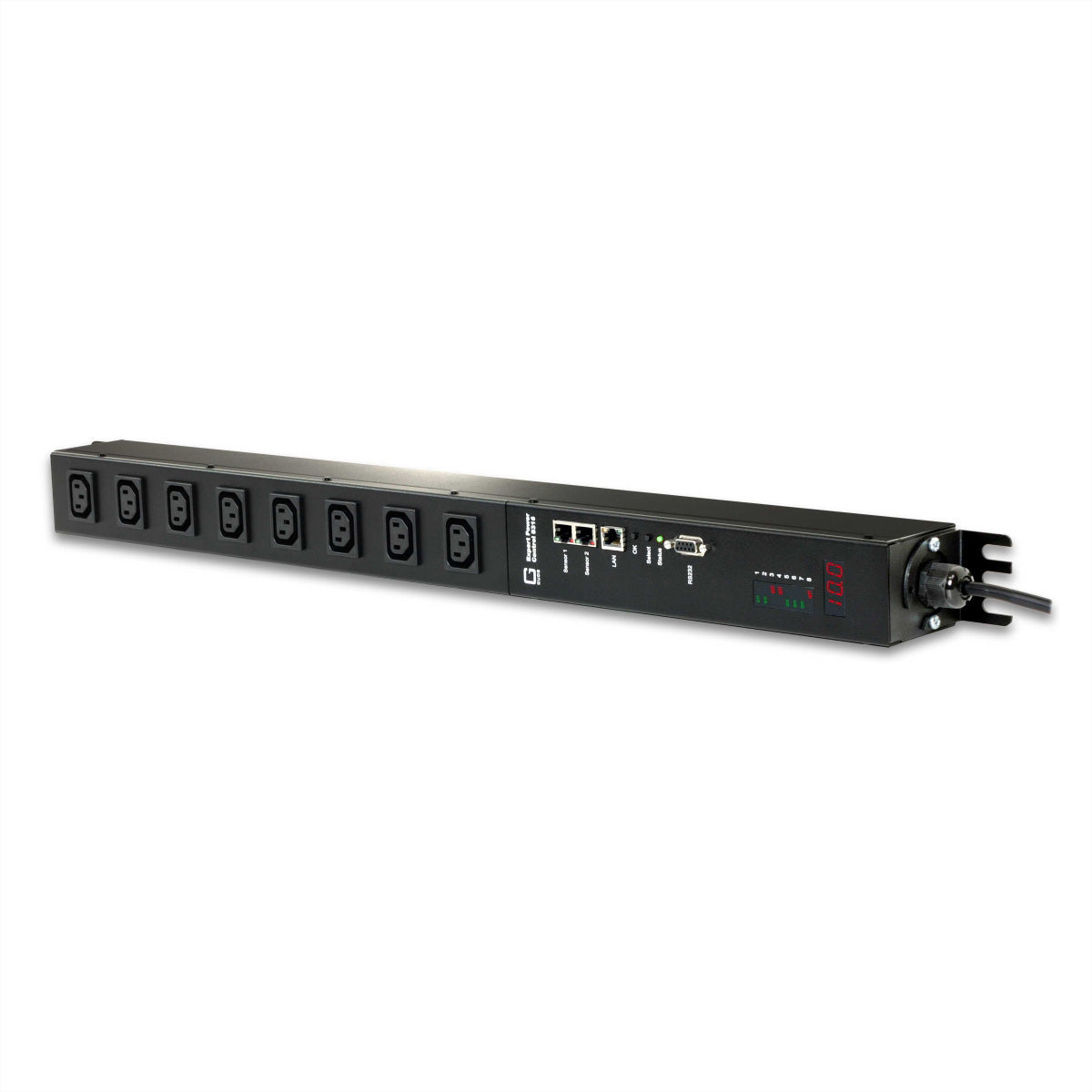 Güde Gude 8316-2 EPC IP-PDU 3600 W – Energiezähler je Ausgang – 1U 19" Rack – C13×8, Eingang IEC C20