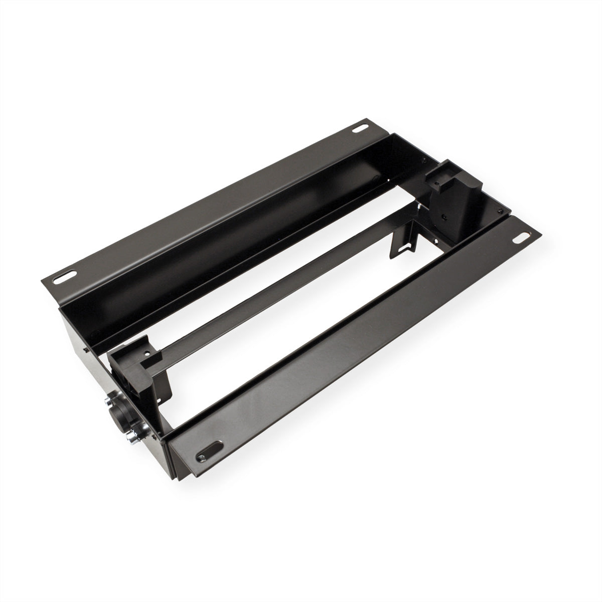 Bachmann Top Frame Gehäuse – 300×92×98 mm, 4-fach Einbaurahmen, ohne Klappe, schwarz
