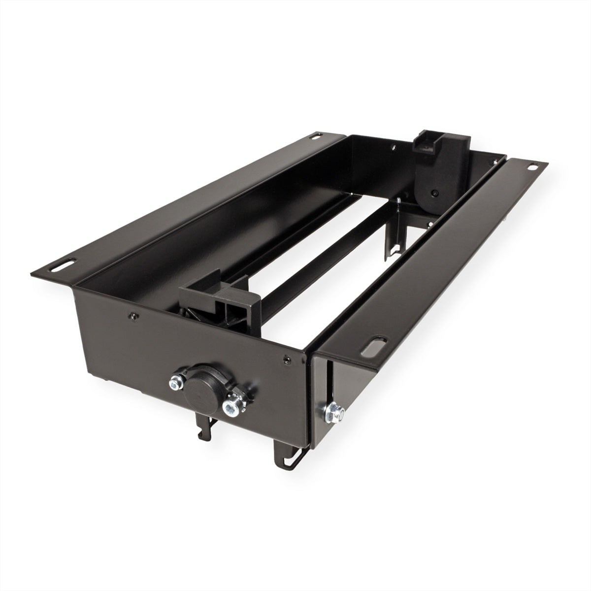 Bachmann Top Frame Gehäuse – 300×92×98 mm, 4-fach Einbaurahmen, ohne Klappe, schwarz