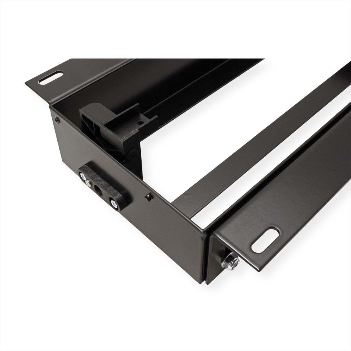 Bachmann Top Frame Gehäuse – 300×92×98 mm, 4-fach Einbaurahmen, ohne Klappe, schwarz