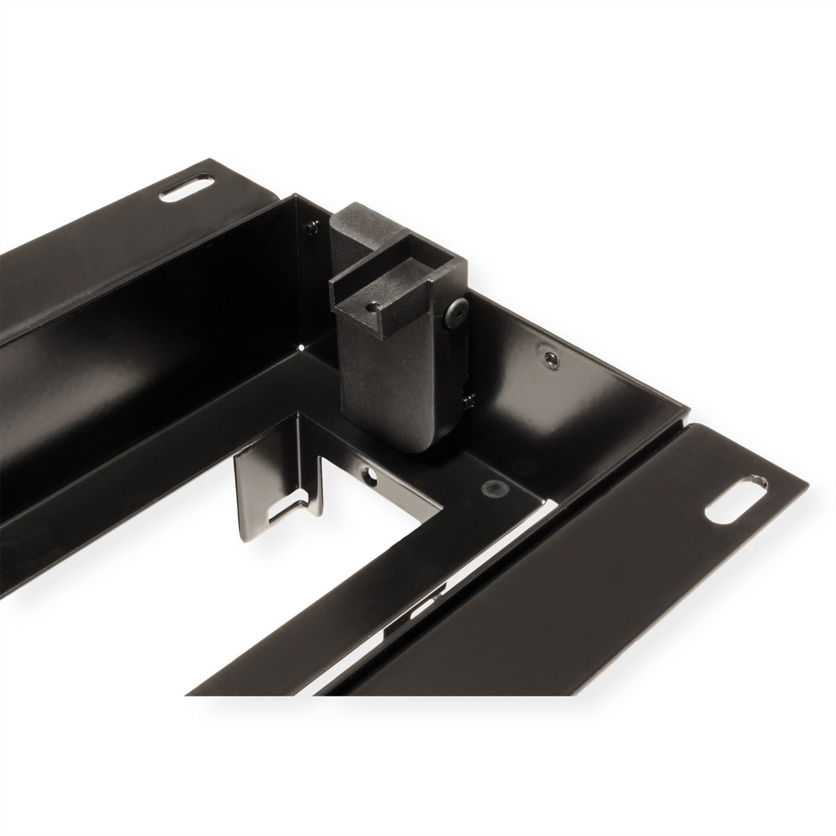 Bachmann Top Frame Gehäuse – 300×92×98 mm, 4-fach Einbaurahmen, ohne Klappe, schwarz