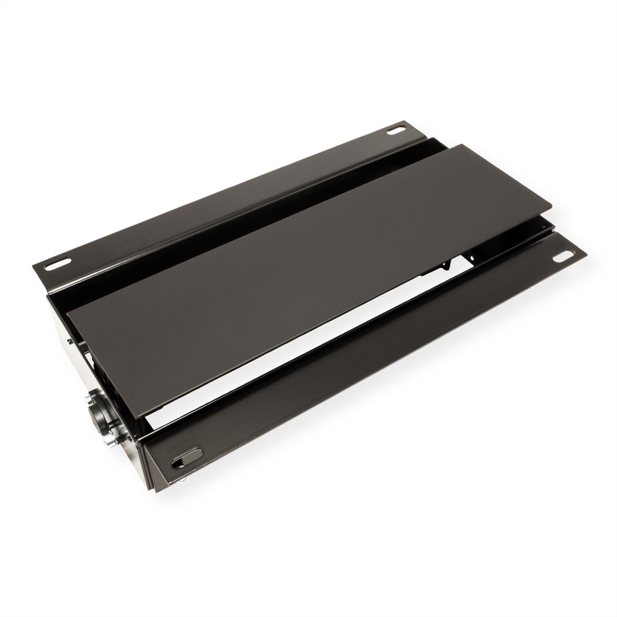 Bachmann Top Frame Gehäuse – 300×92×98 mm, 4-fach Einbaurahmen, ohne Klappe, schwarz