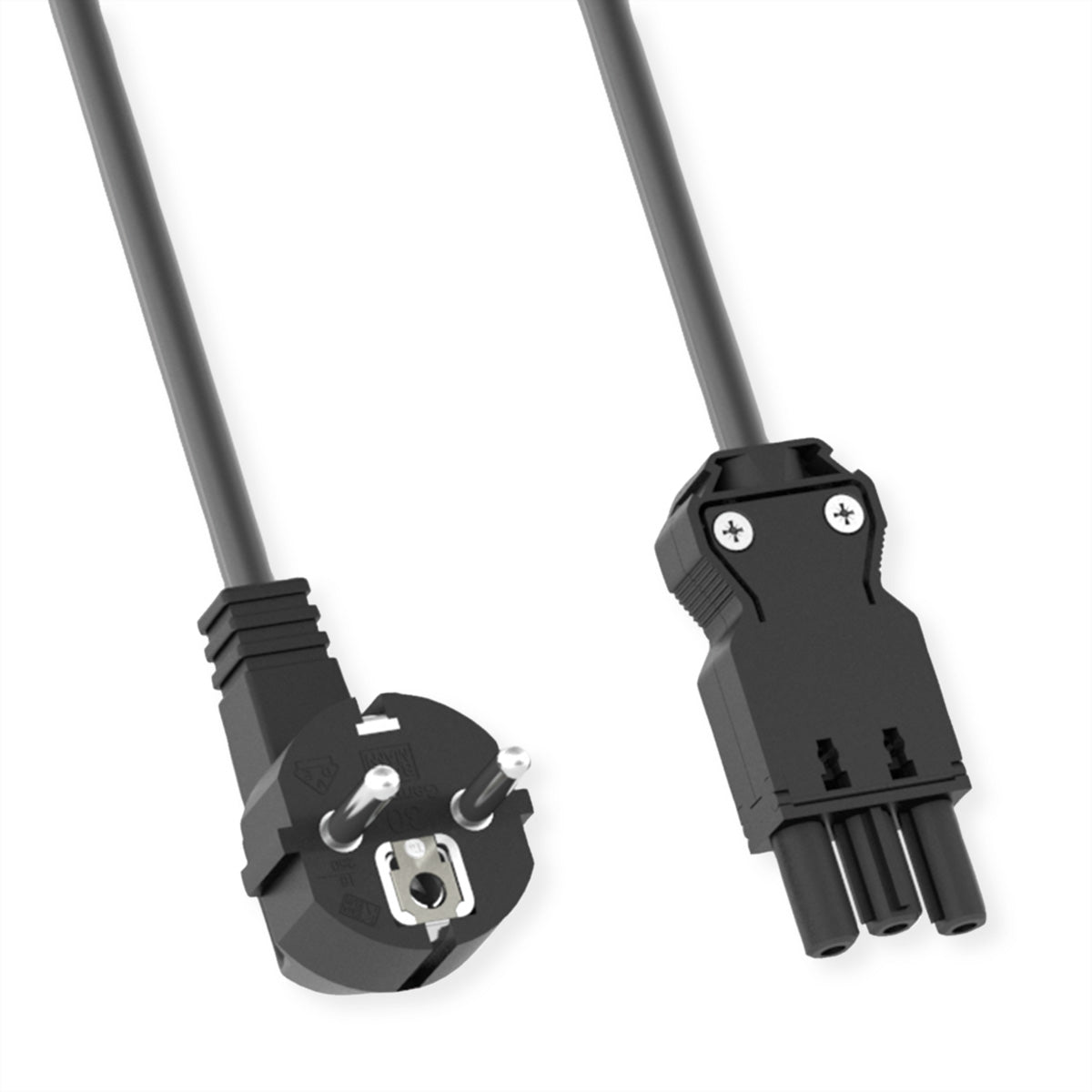 Bachmann Netzkabel – Schuko (CEE 7/7)–IEC C13, 5 m, schwarz