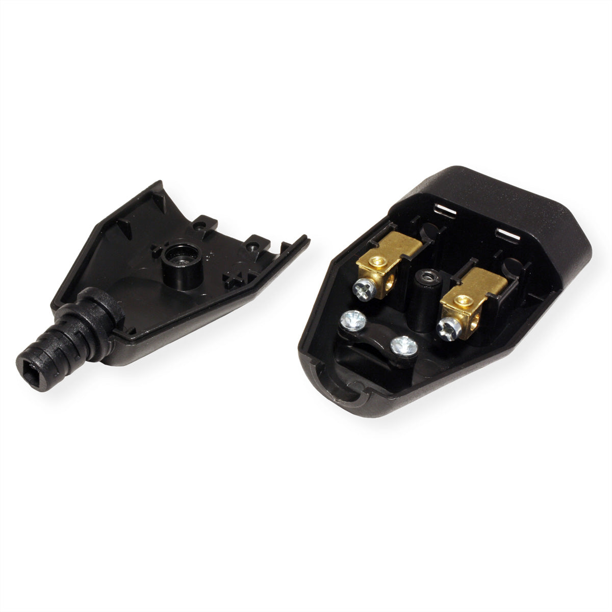 Bachmann Euroflachkupplung Aufputz-Box, 75×45×25 mm, Schraubanschluss, Kunststoff – schwarz