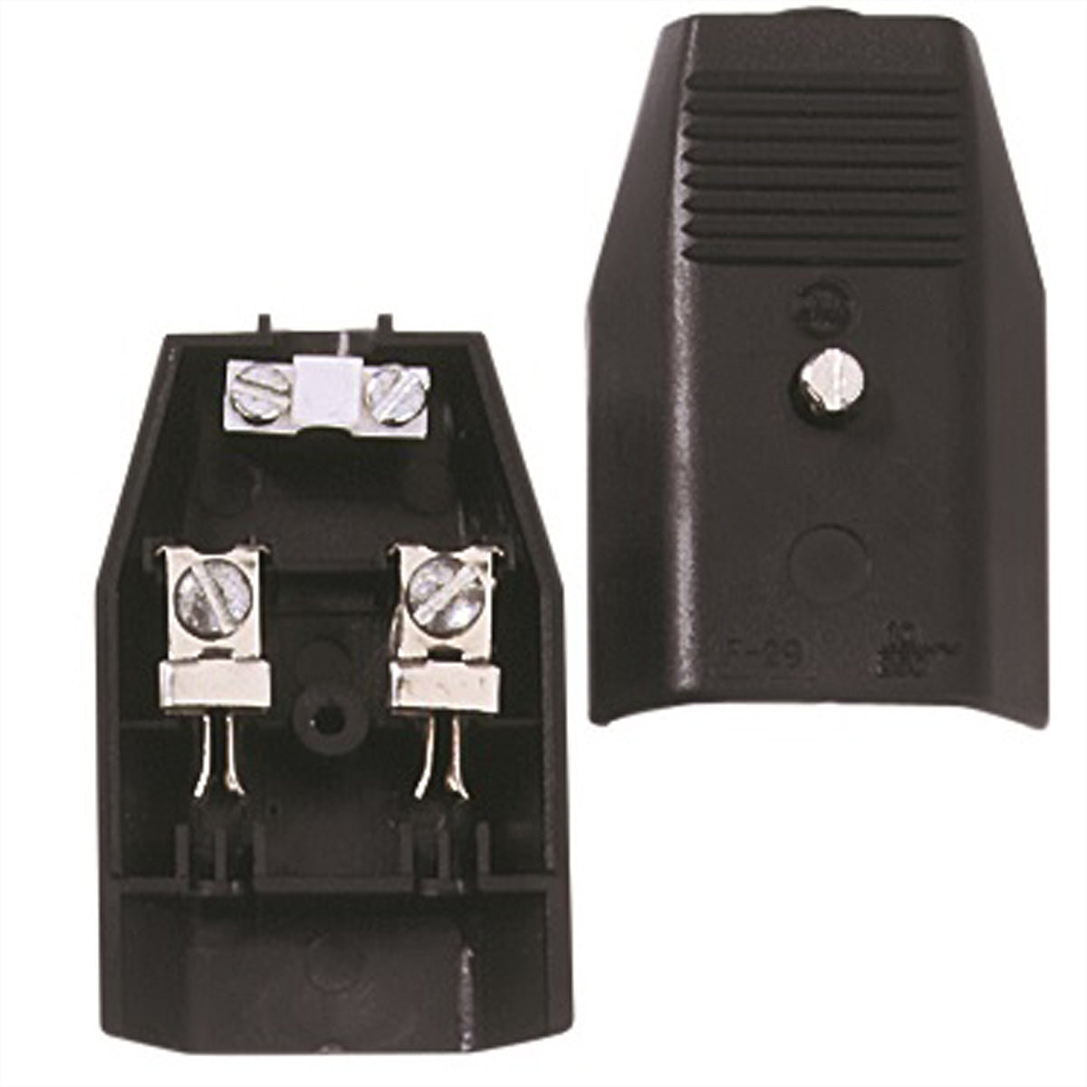 Bachmann Euroflachkupplung Aufputz-Box, 75×45×25 mm, Schraubanschluss, Kunststoff – schwarz