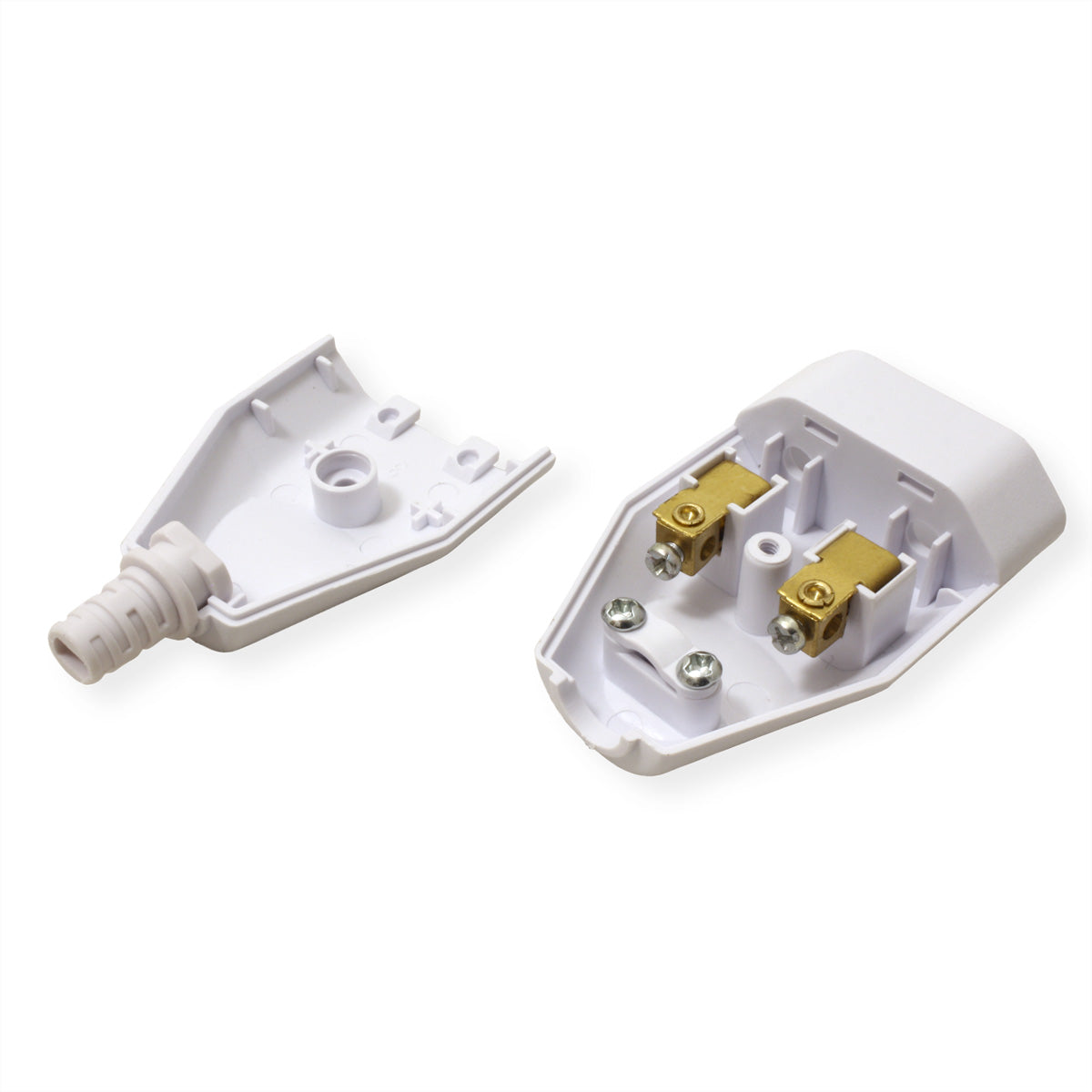 Bachmann Euroflachkupplung Montagestecker, 2,5 A 250 V, Schraubanschluss – weiss