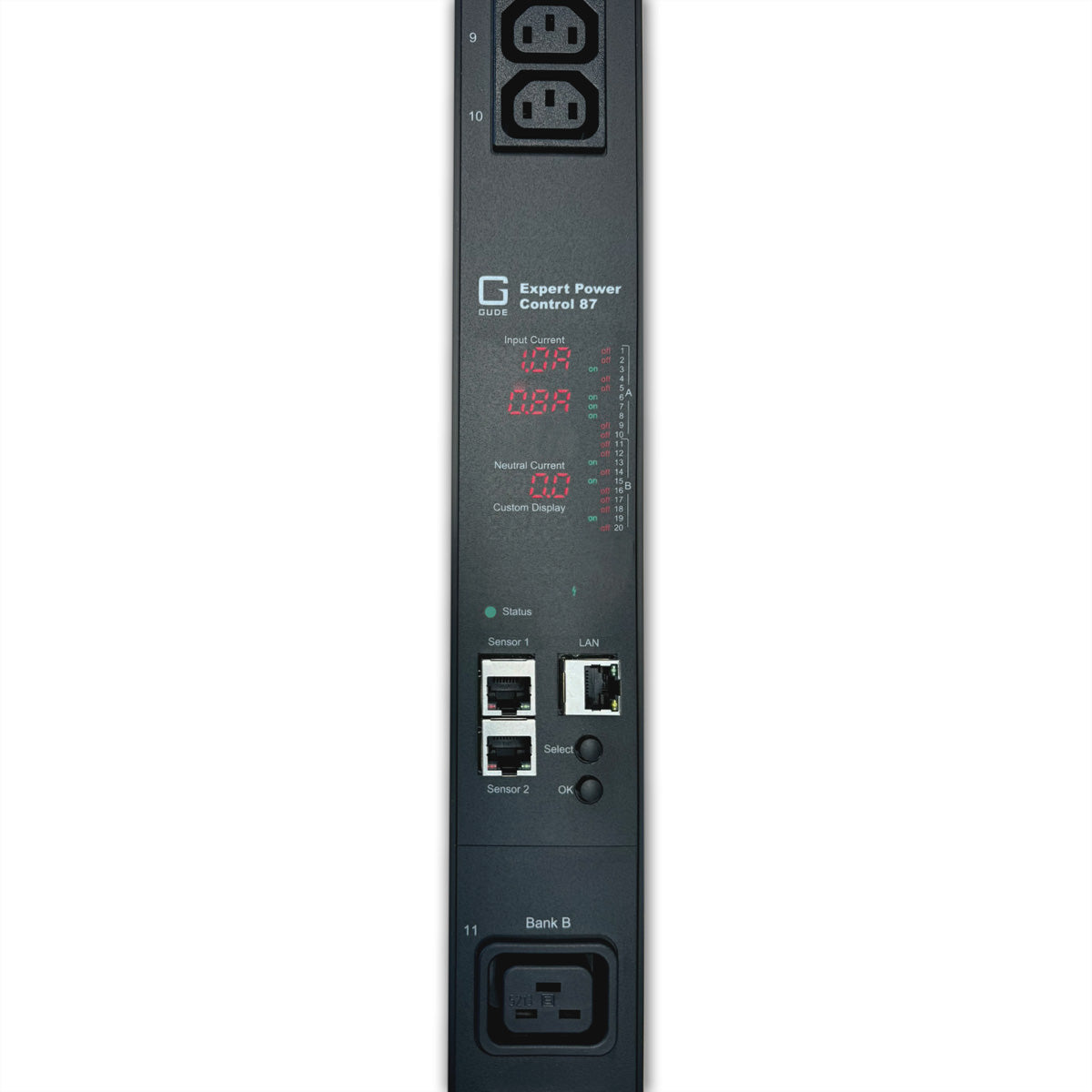 Güde Gude EPC 87-1210-18 – Rack-PDU gemessen & geschaltet, 16× IEC C13 + 4× IEC C19, Stecker IEC C20, 3,6 kW