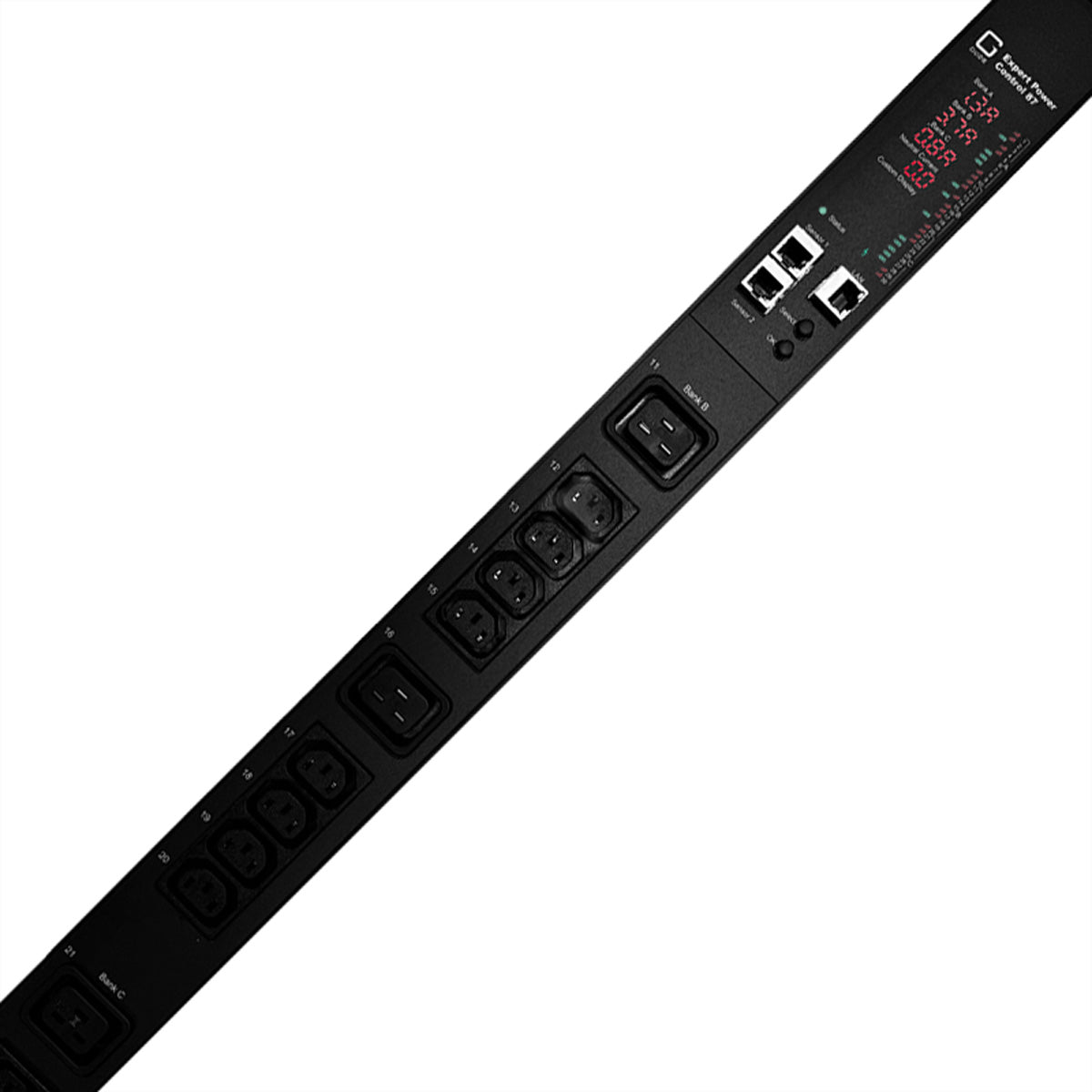 Güde Gude EPC 87-1310-18 – Rack-PDU gemessen/geschaltet, 24× IEC C13 + 6× IEC C19, 16 A, 0U vertikal, 3,6 kW