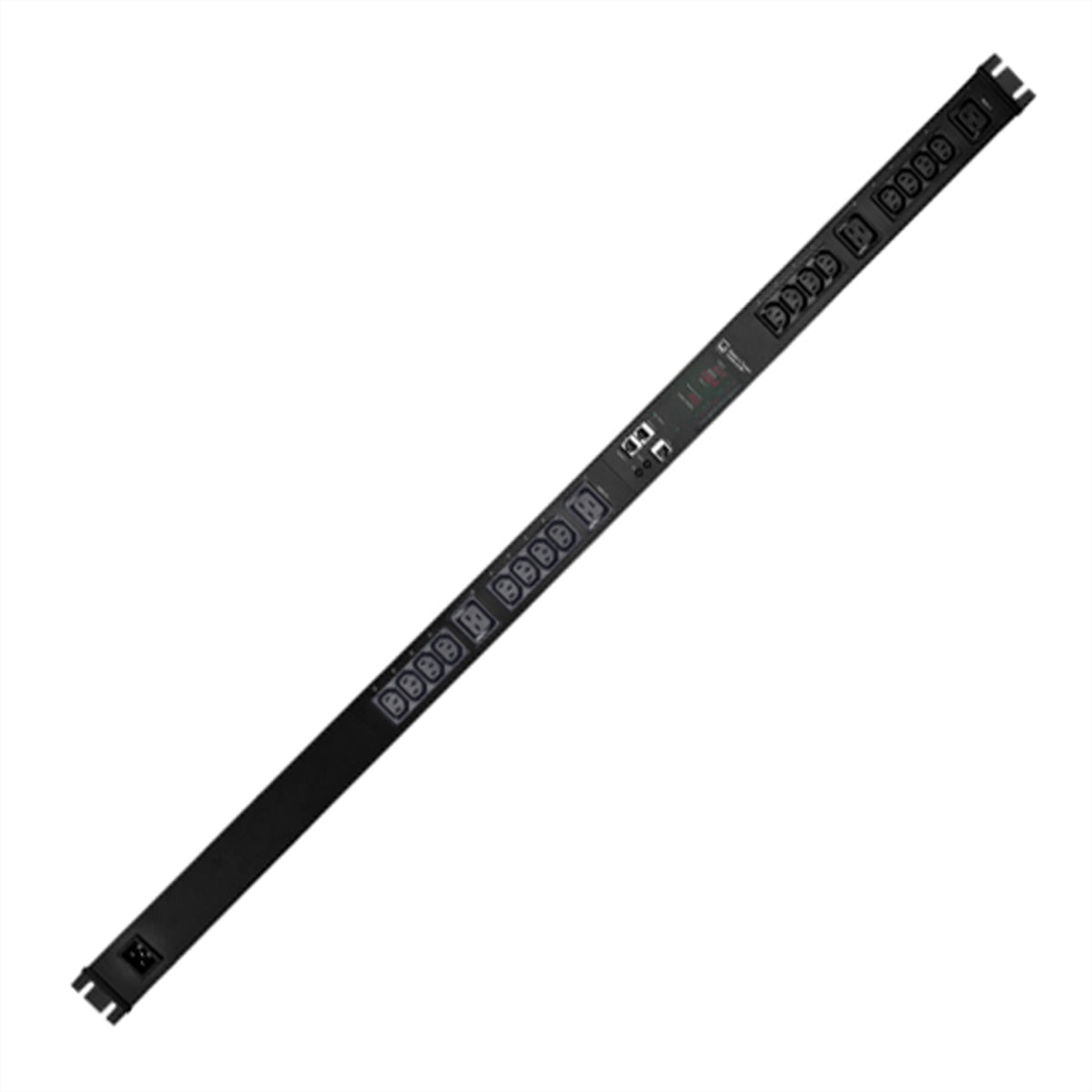 Gude Controller – 32 A, 3-phasig, 24× C13, 6× C19, RJ45, 0U, vertikaler Einbau – Schwarz – EPC 87-3300-18