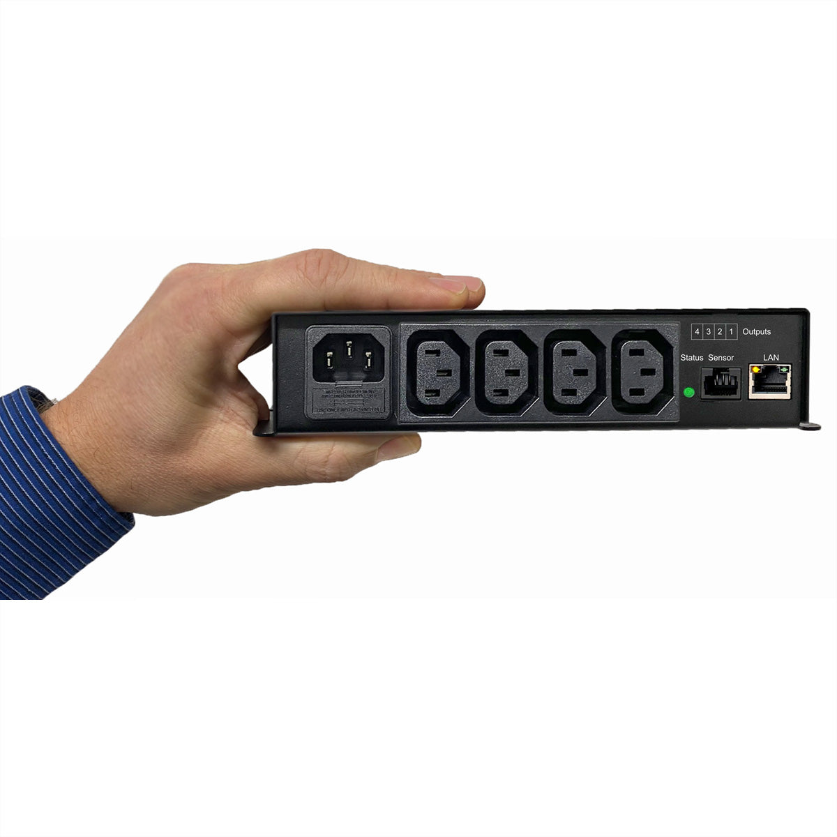 Gude Controller – 2.0 kW, 230 V, 10 A, 4× C13 OUT, C14 IN – Schwarz – 1141-1