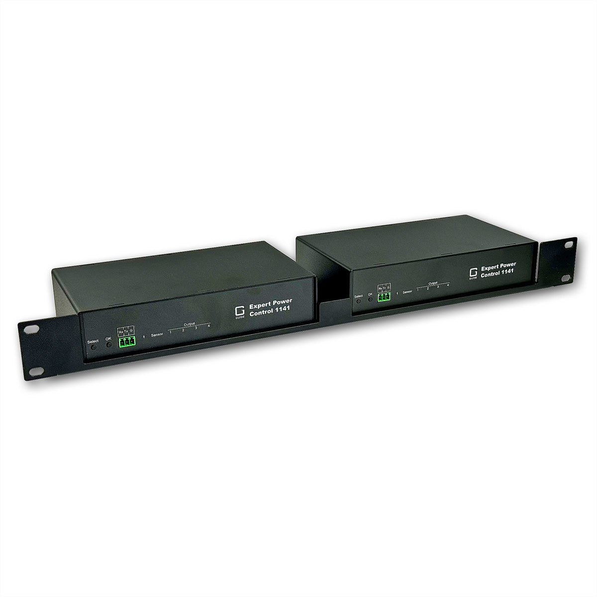 Gude 0873 – 19" Rackhalterung (halbe Breite), für 2× Expert Power Control 1141, Metall, Schwarz