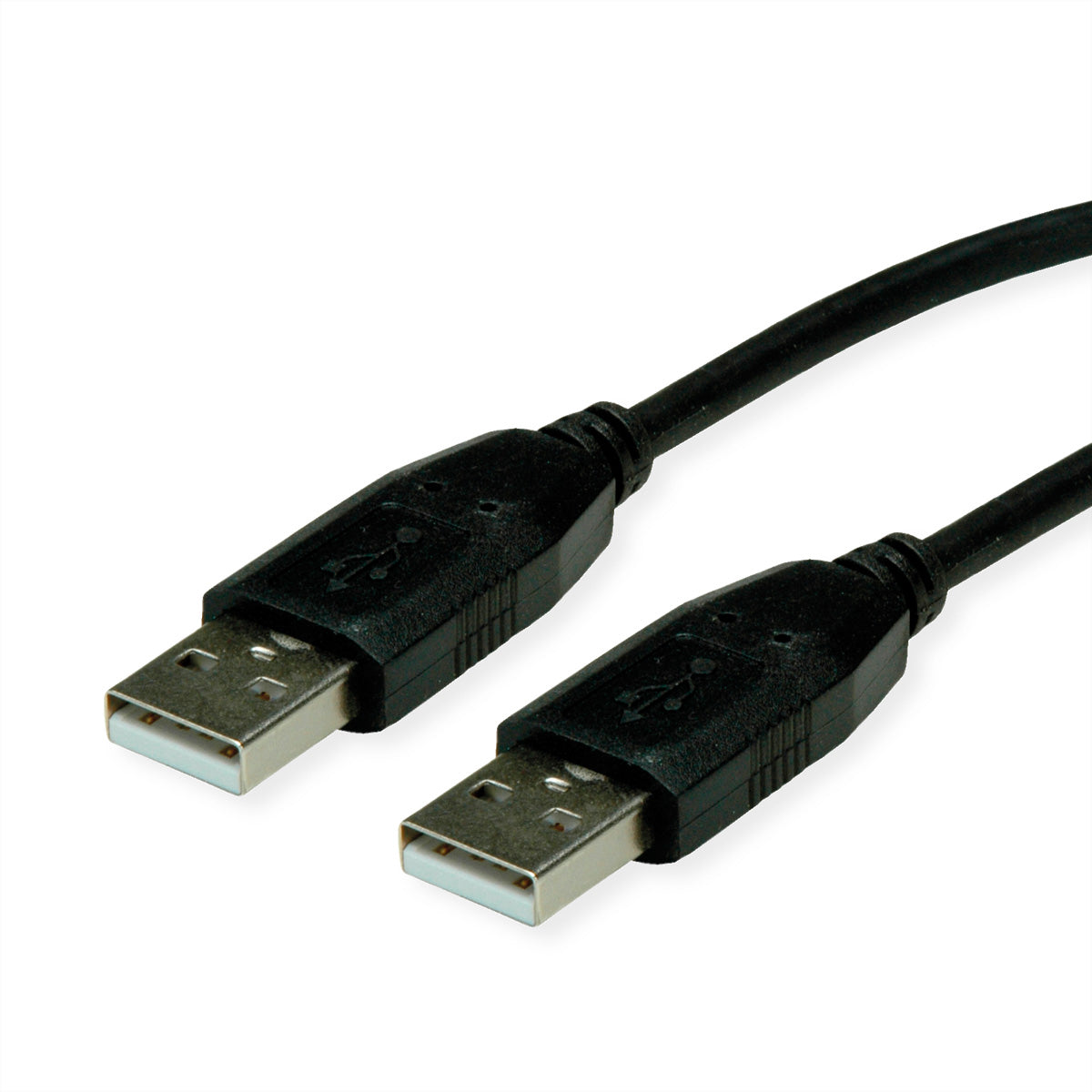 Bachmann USB-A auf USB-A Kabel – USB 2.0 (480 Mbit/s) – 3 m – geschirmt – Schwarz