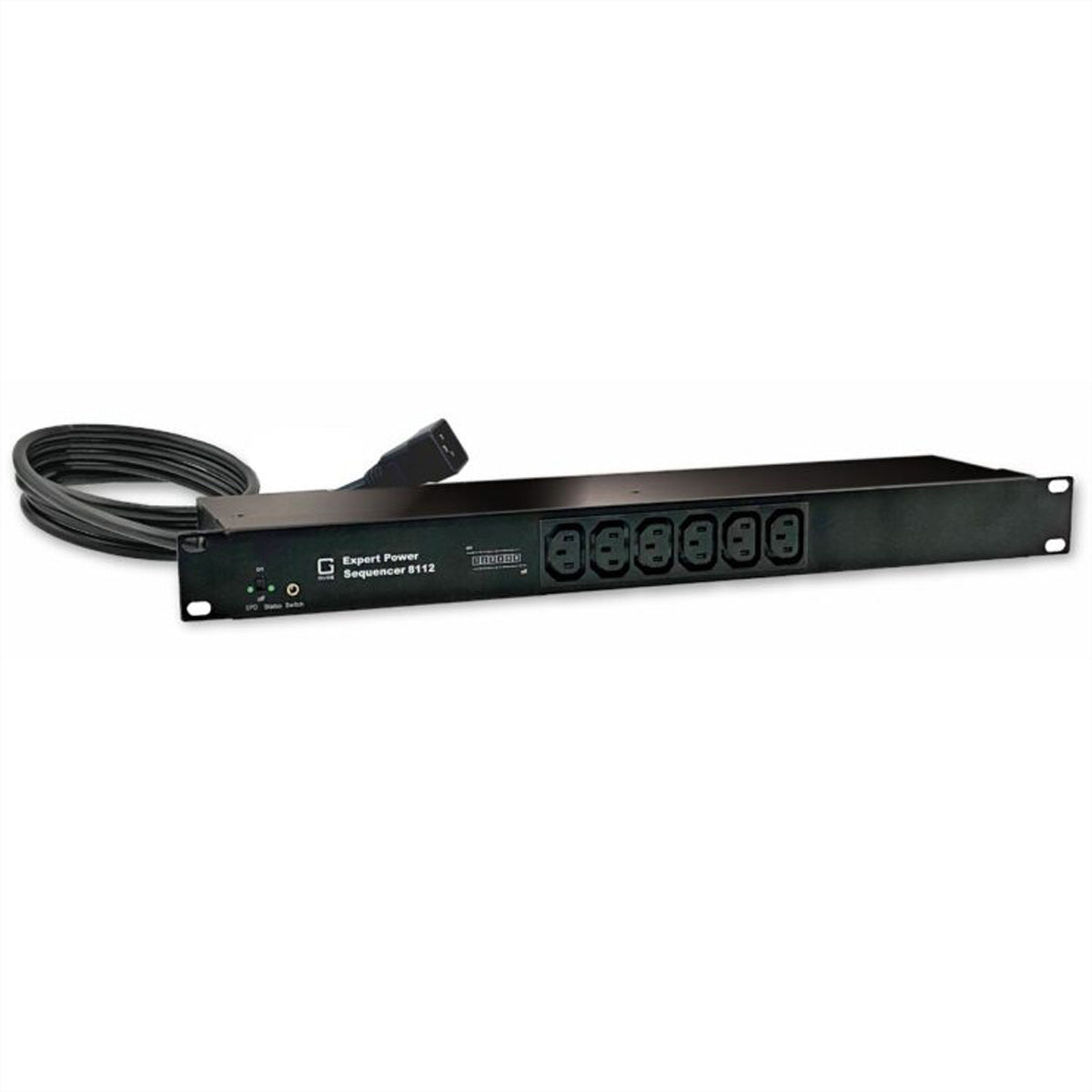 Gude 8112-6 Rack-PDU – Geschaltet, Sequenziell, Überspannungsschutz Typ 3, 1-ph, Rack 1U, 16 A 230 V, 6×C13, C