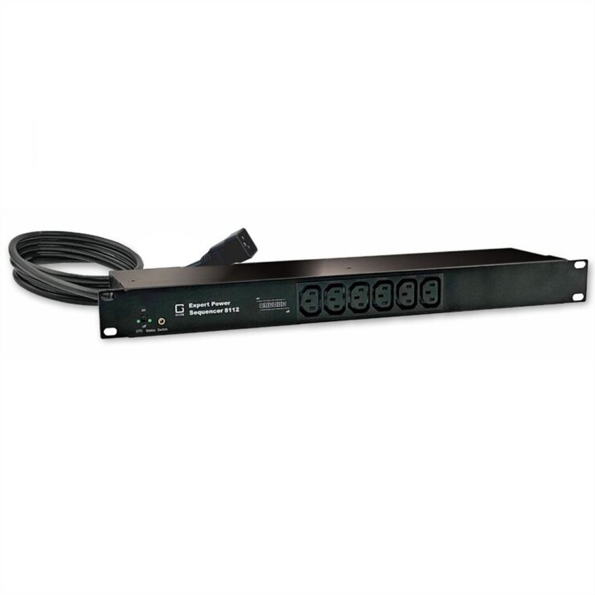 Gude 8112-6 Rack-PDU – Geschaltet, Sequenziell, Überspannungsschutz Typ 3, 1-ph, Rack 1U, 16 A 230 V, 6×C13, C