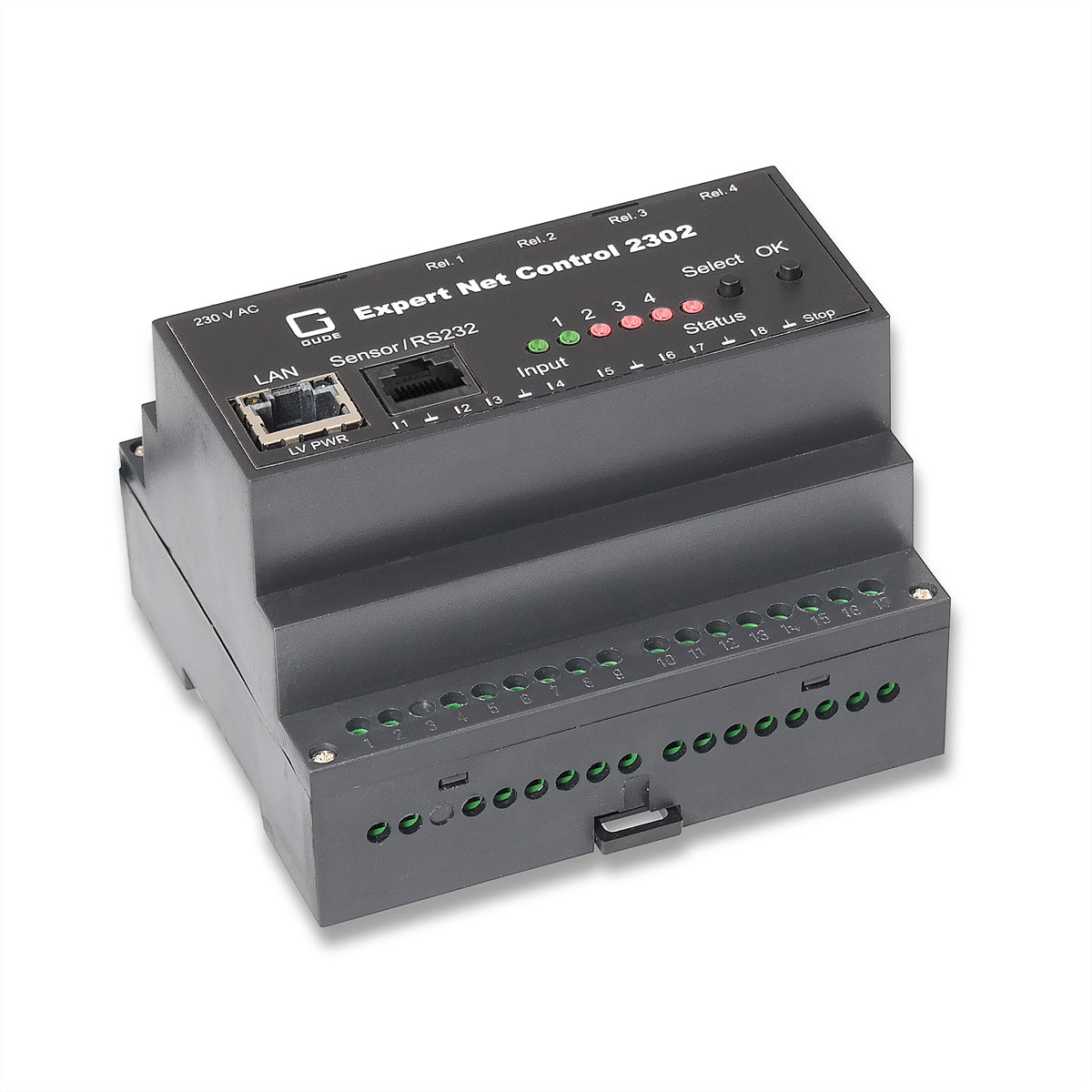 Güde Gude DI/O-Modul (Ethernet) – 4× Relais-Ausgang, Hutschiene – 2302-1 EPC NET
