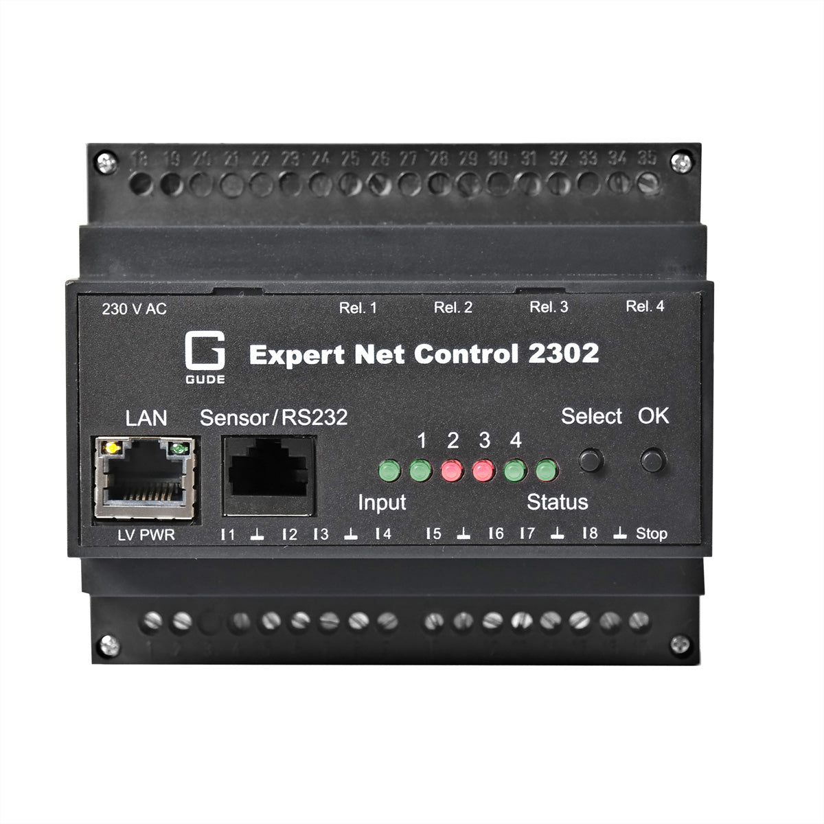 Güde Gude DI/O-Modul (Ethernet) – 4× Relais-Ausgang, Hutschiene – 2302-1 EPC NET